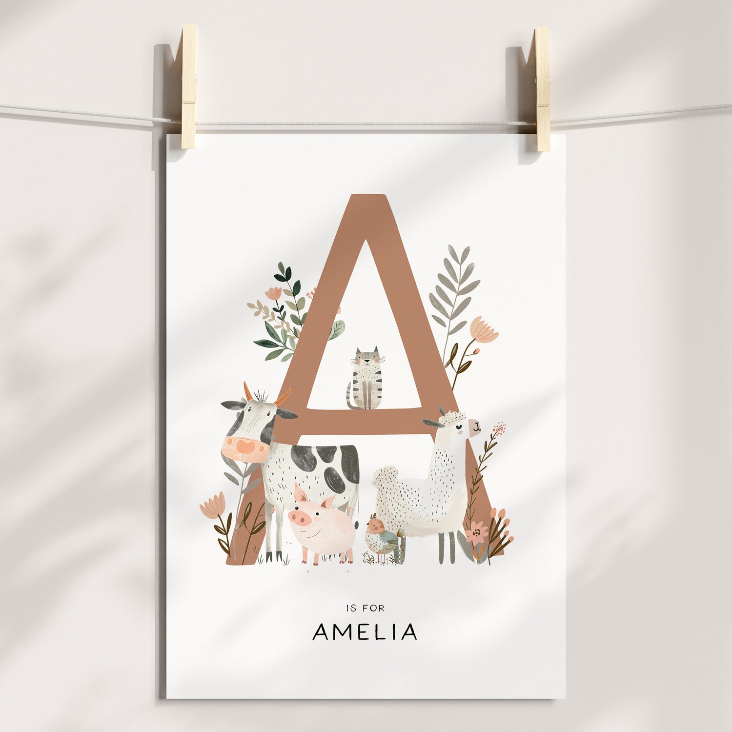 Farm Animals, Numbers, Letter & Name Prints