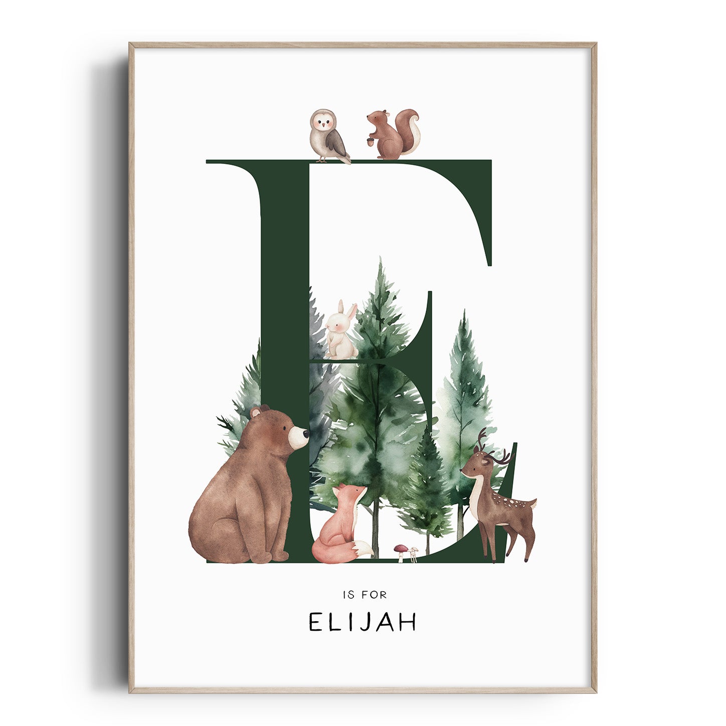 Forest Animal Letter & Name Print