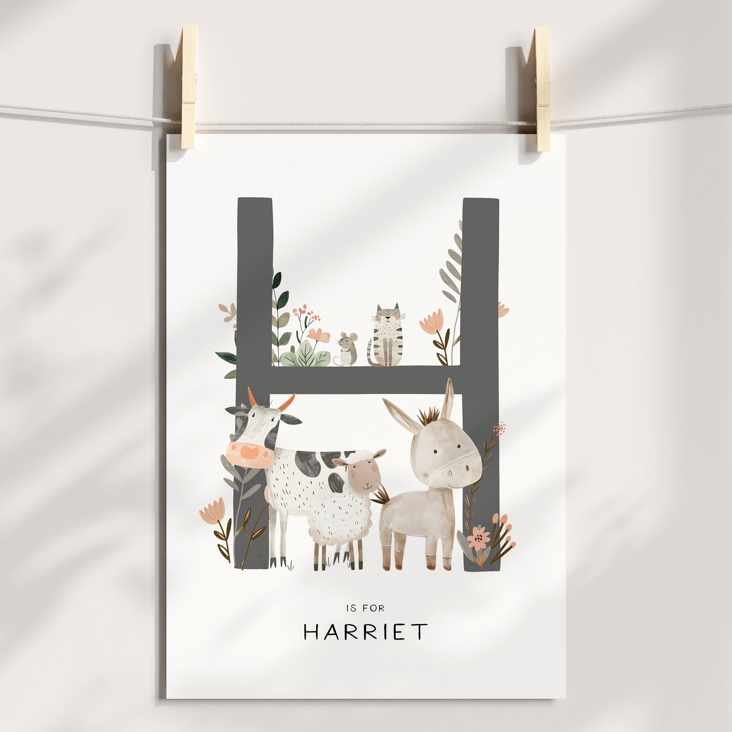 Farm Animals, Numbers, Letter & Name Prints