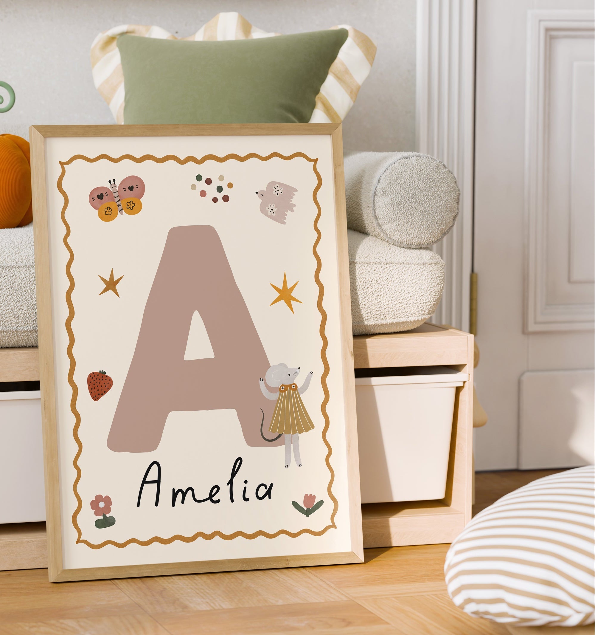 Whimsy Mouse Letter & Name Print