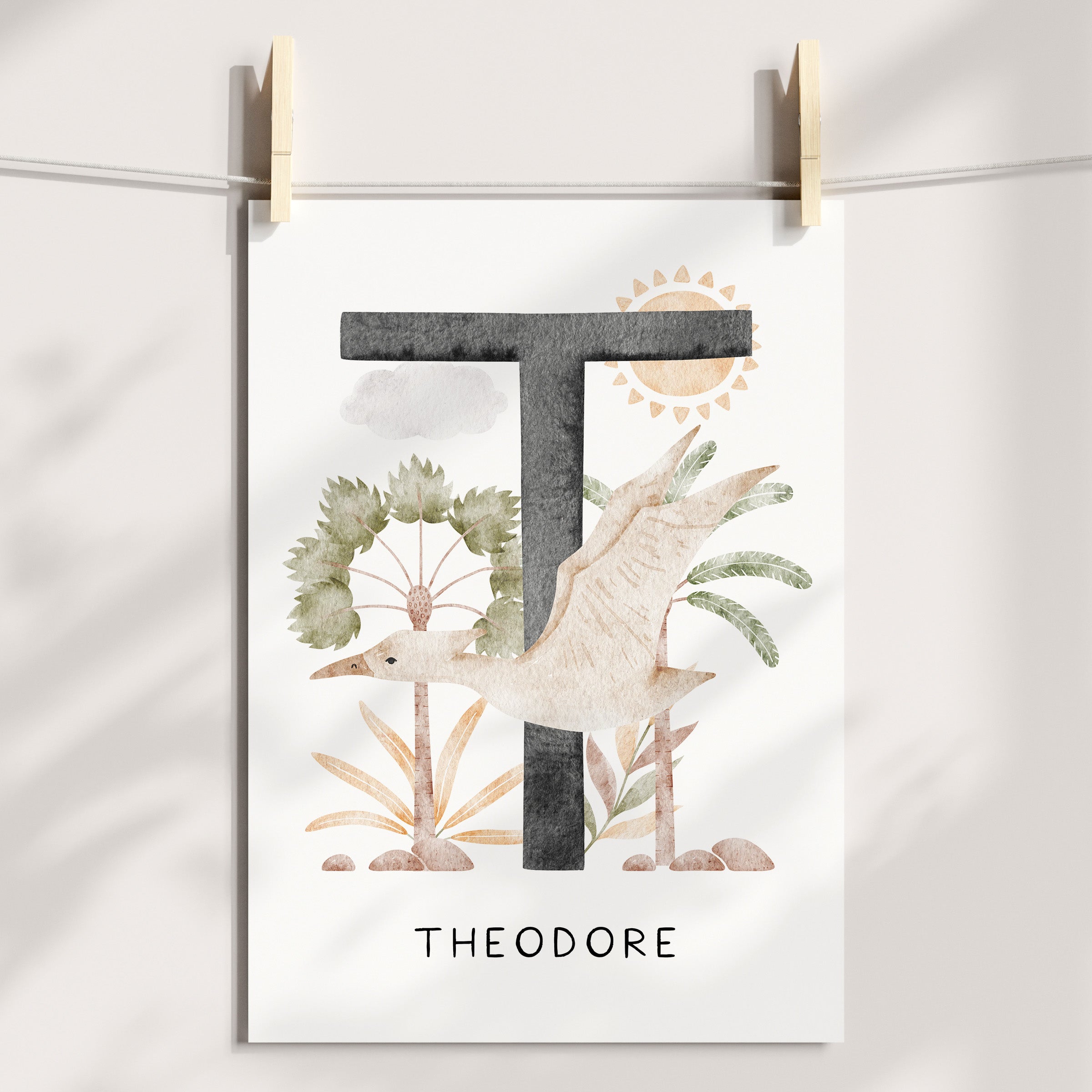 Dinosaur Name, Alphabet & Chart Prints - Choose Your Dinosaur