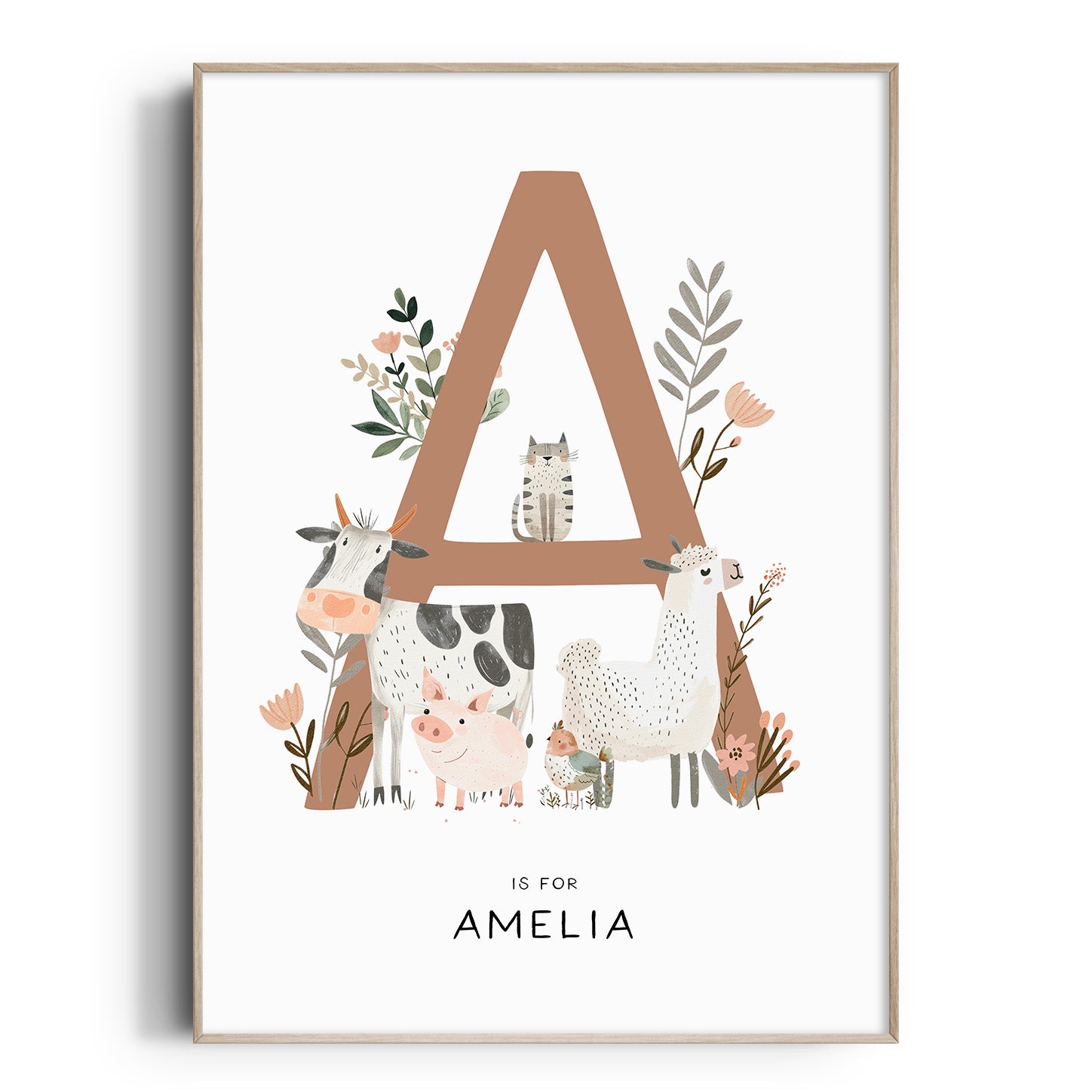 Farm Animal Letter & Name Print