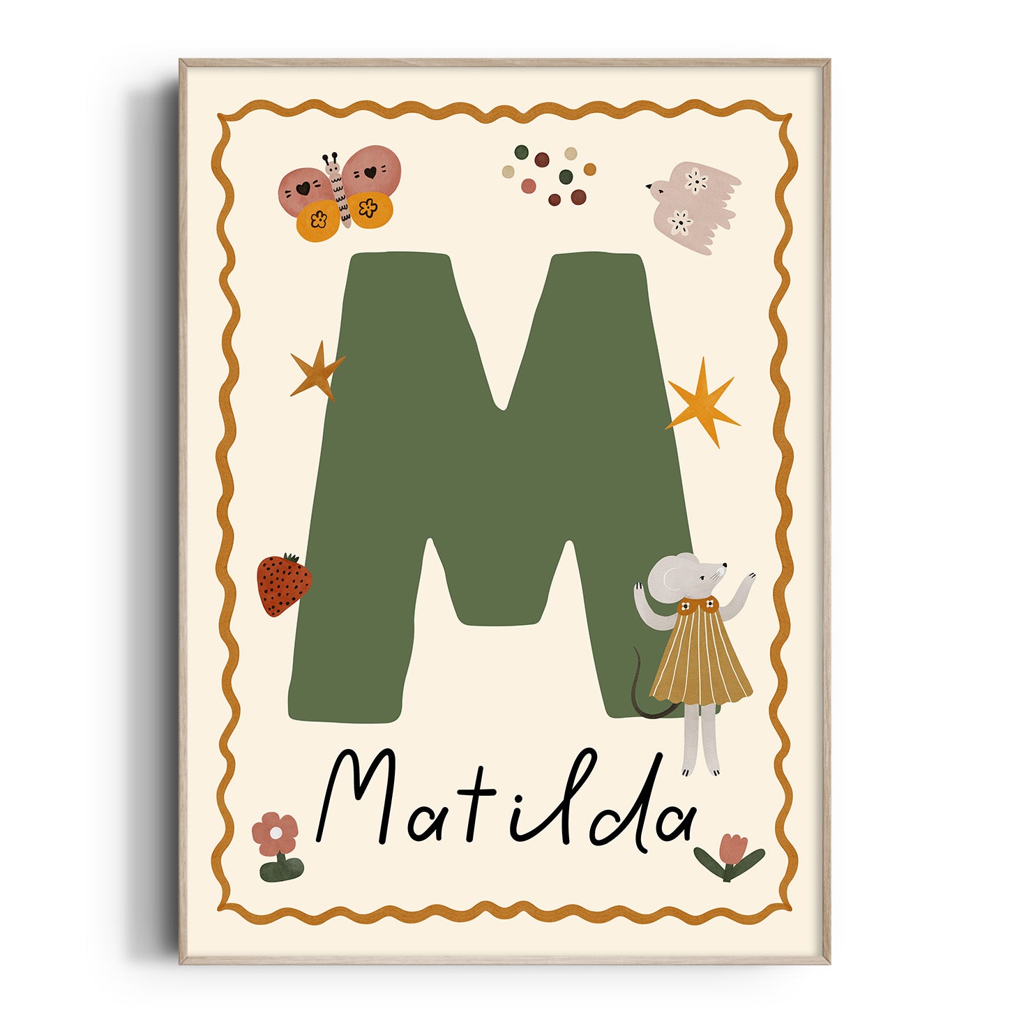 Whimsy Mouse Letter & Name Print
