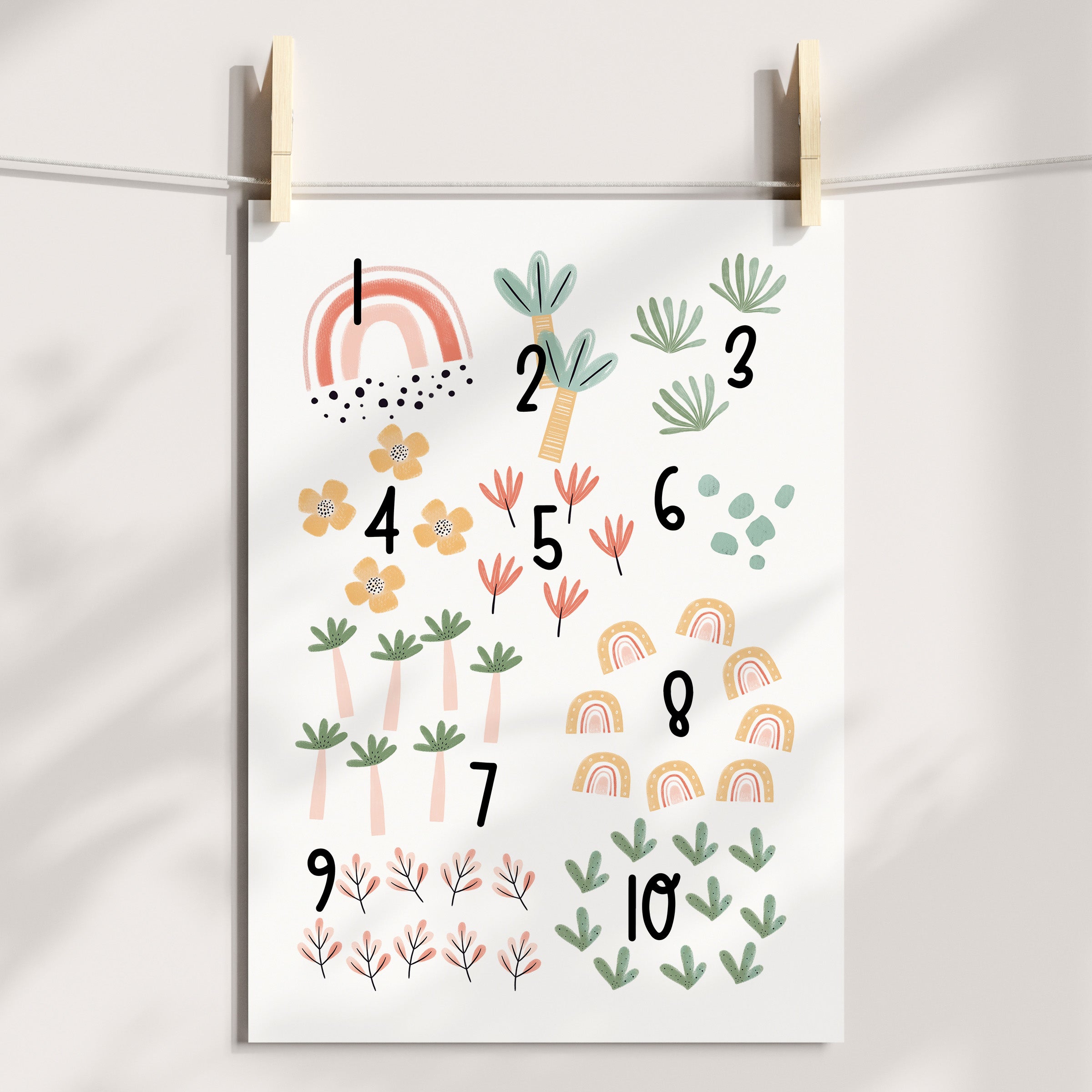 Dinosaur Numbers Print