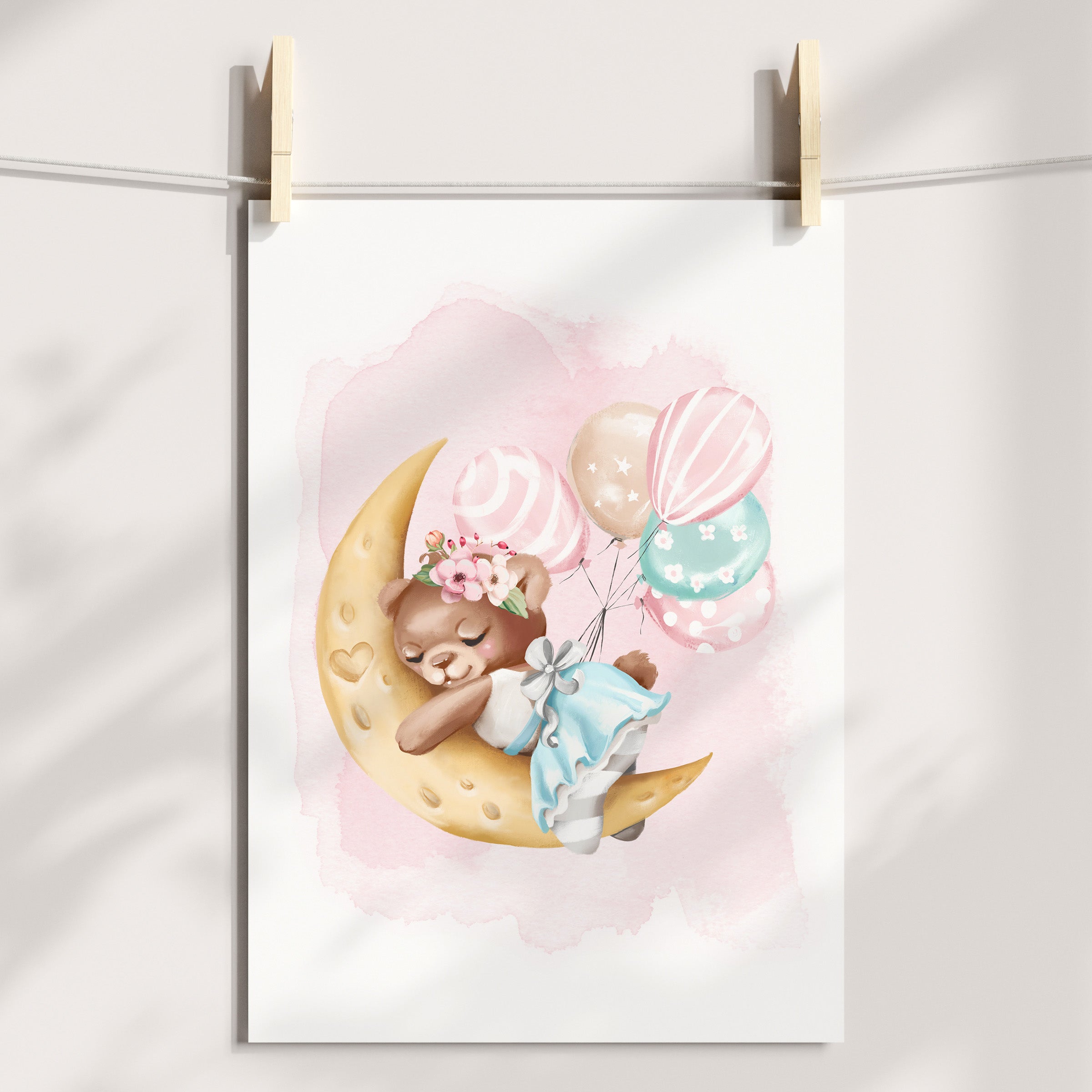 Sleeping Ballerina Bear Print