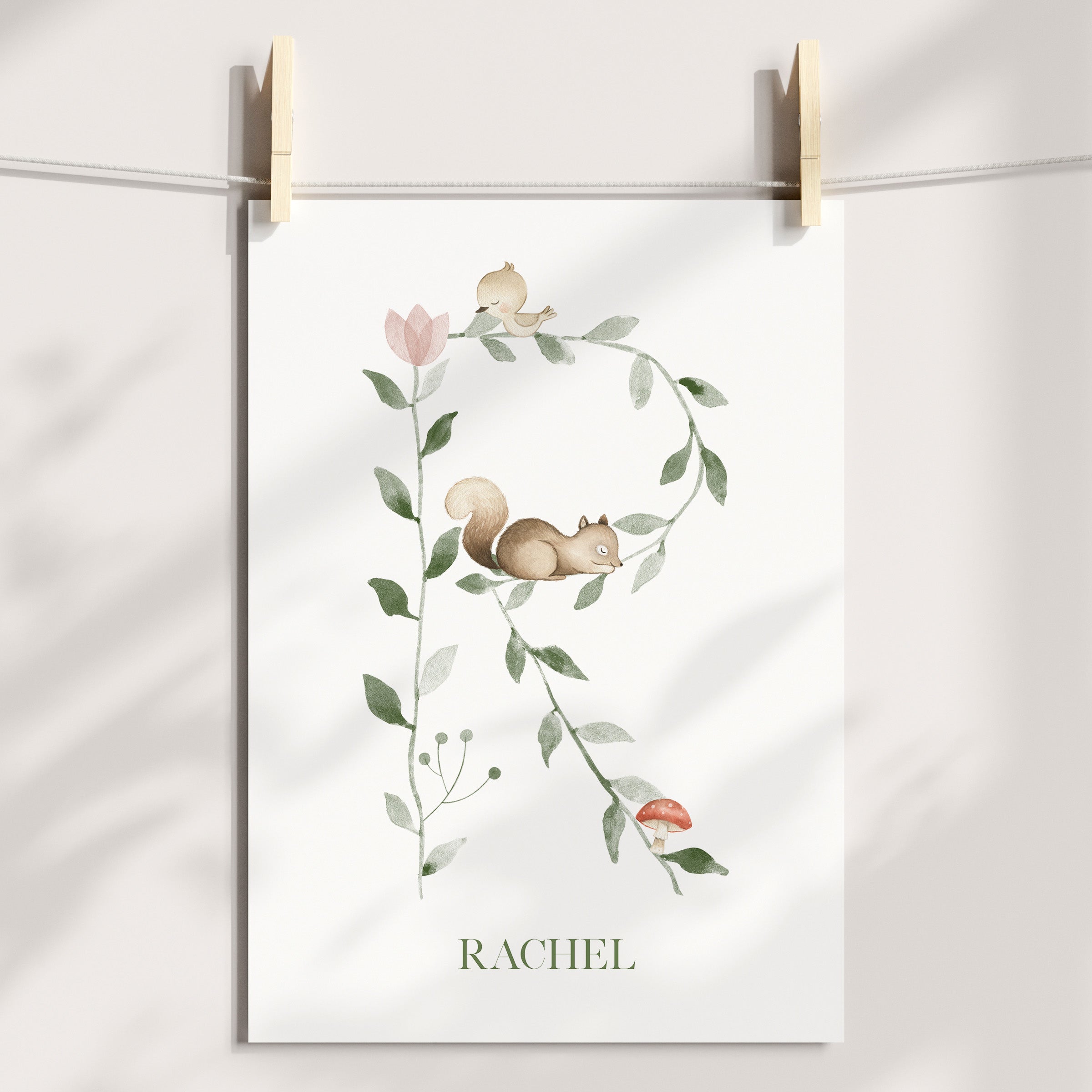 Woodland Animal Letter & Name Print