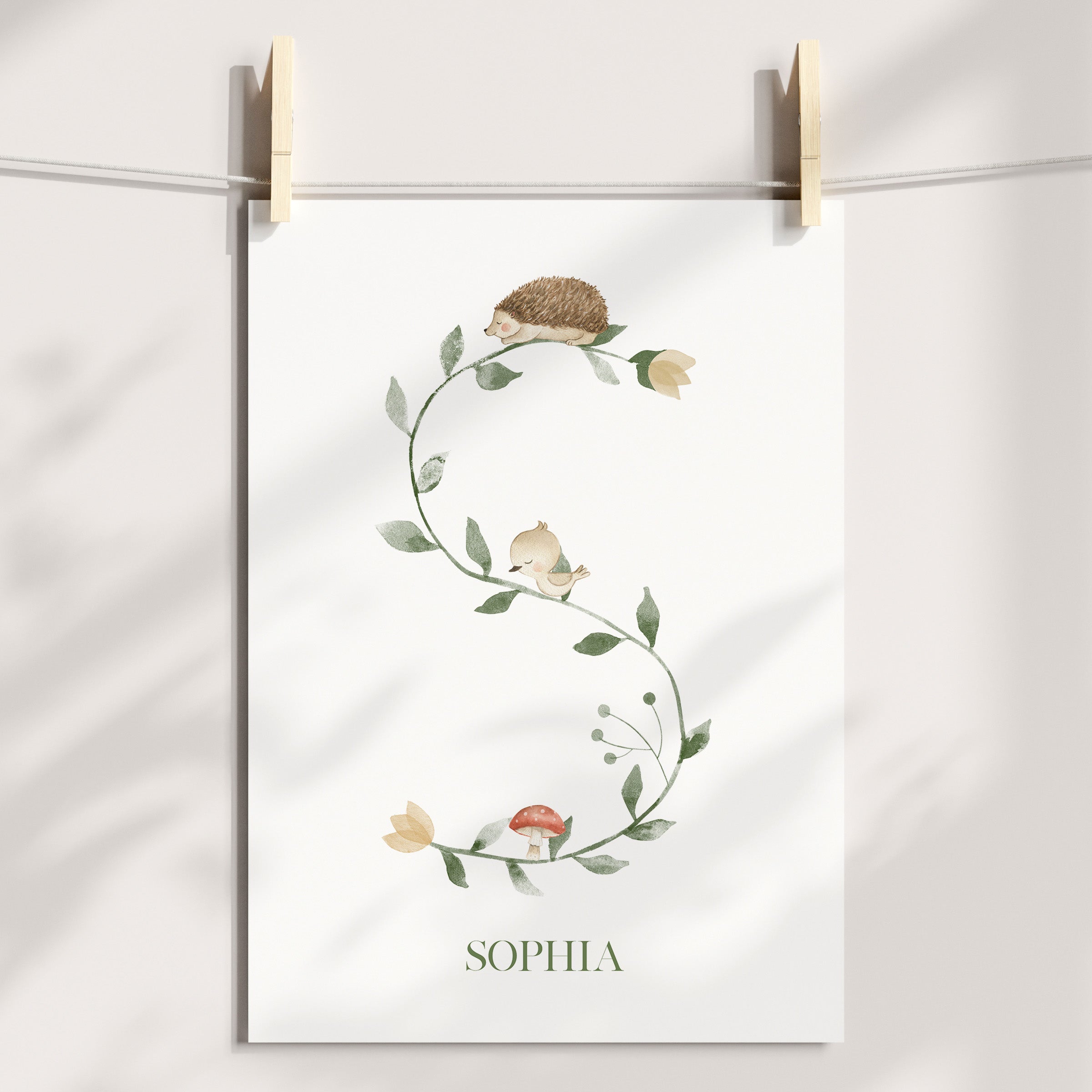 Woodland Animal Letter & Name Print