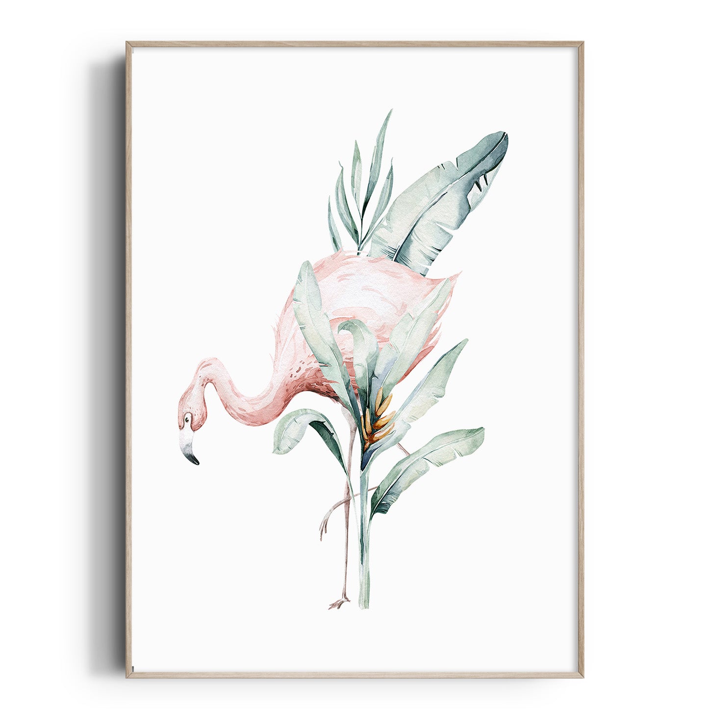 Watercolour Flamingo Print