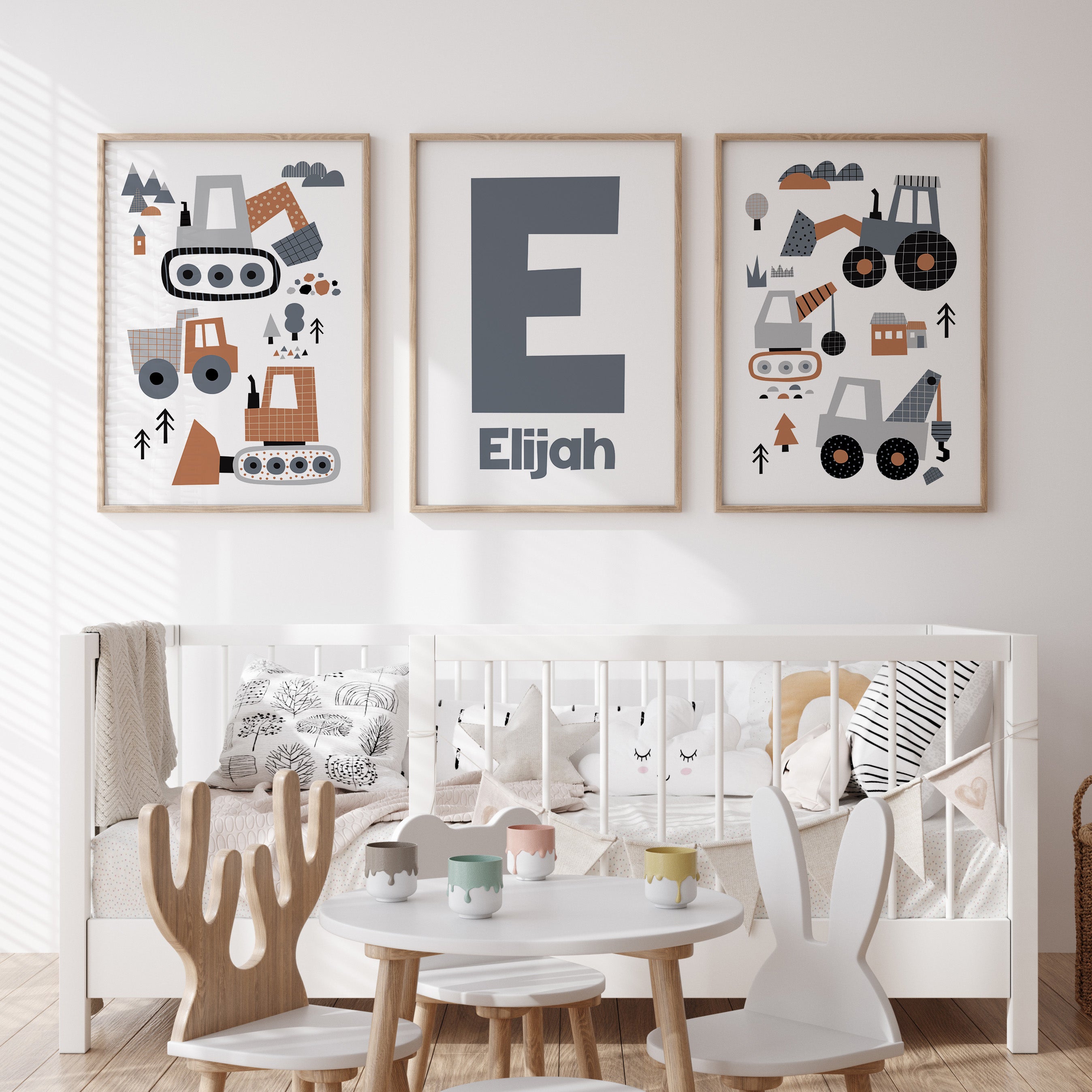 Construction Trucks & Name Prints