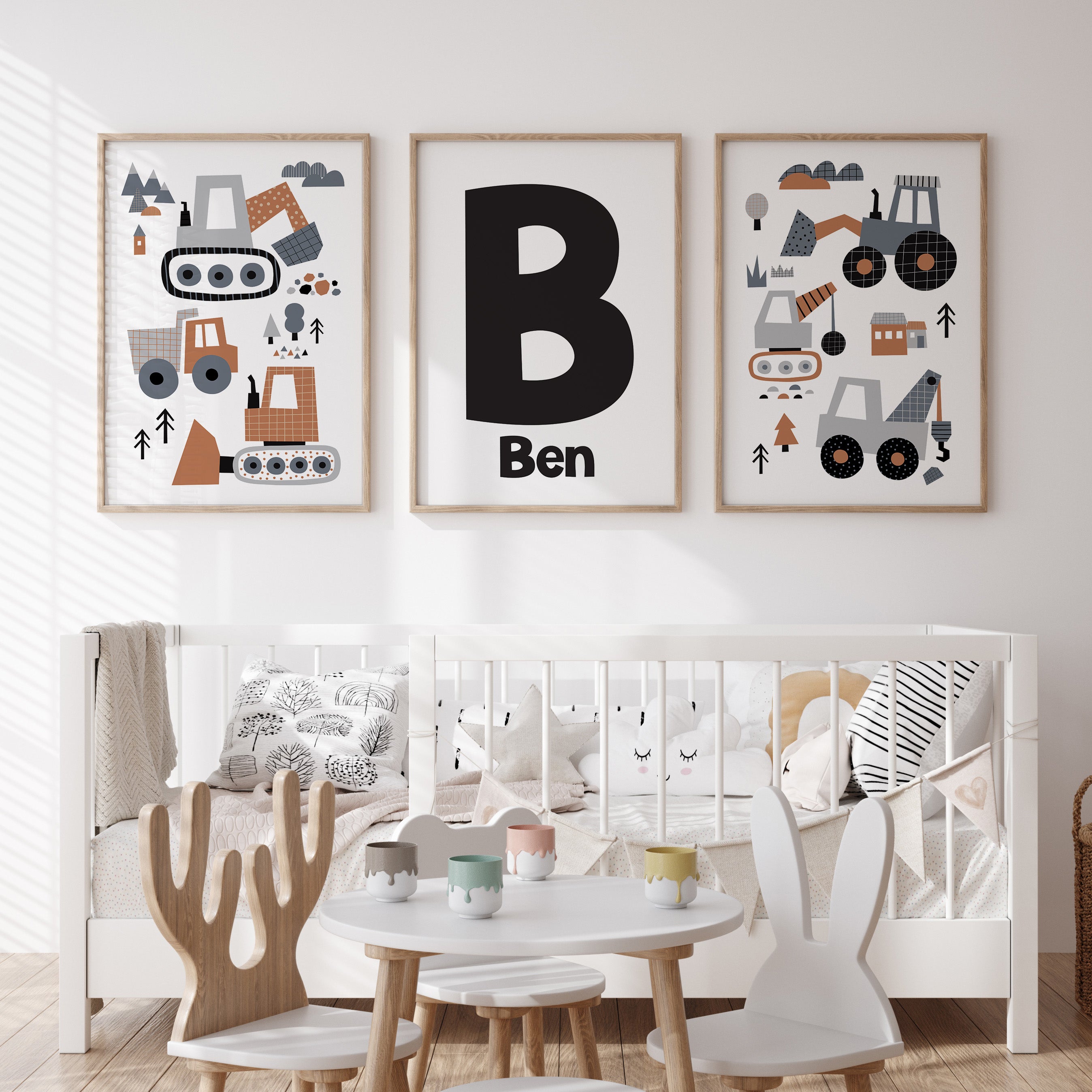 Construction Trucks & Name Prints