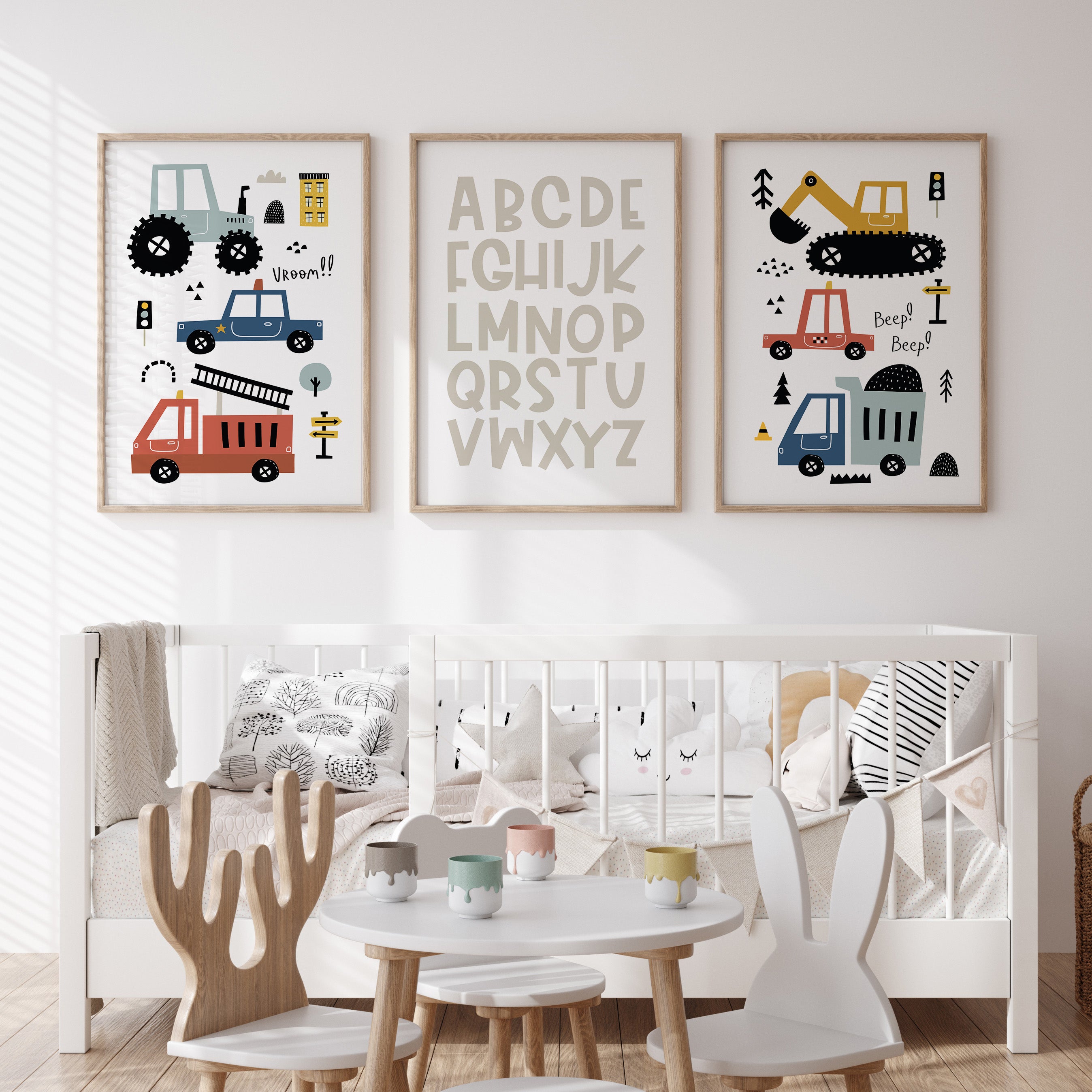 Transportation Vehicles & Alphabet Prints