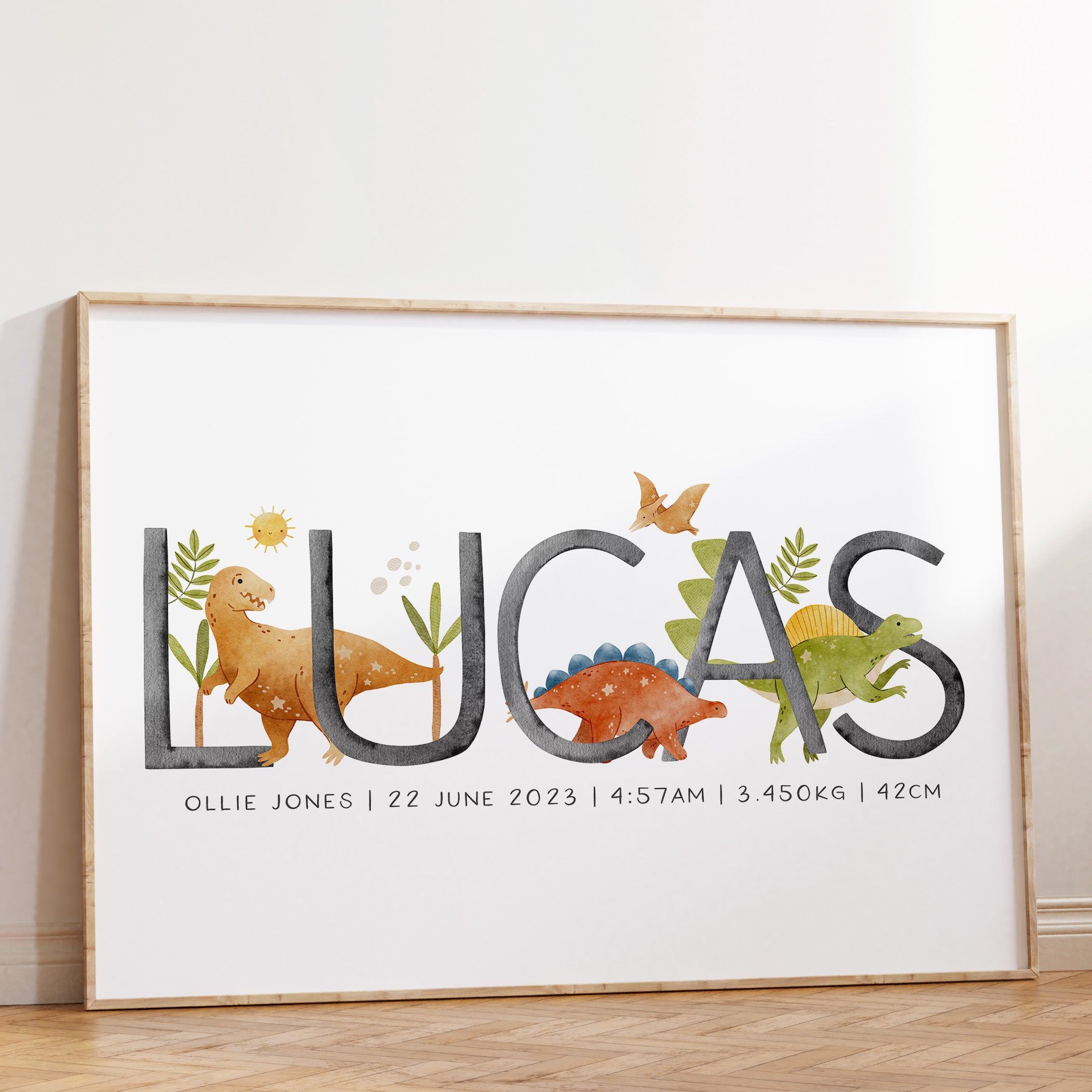 Dinosaur Name Print