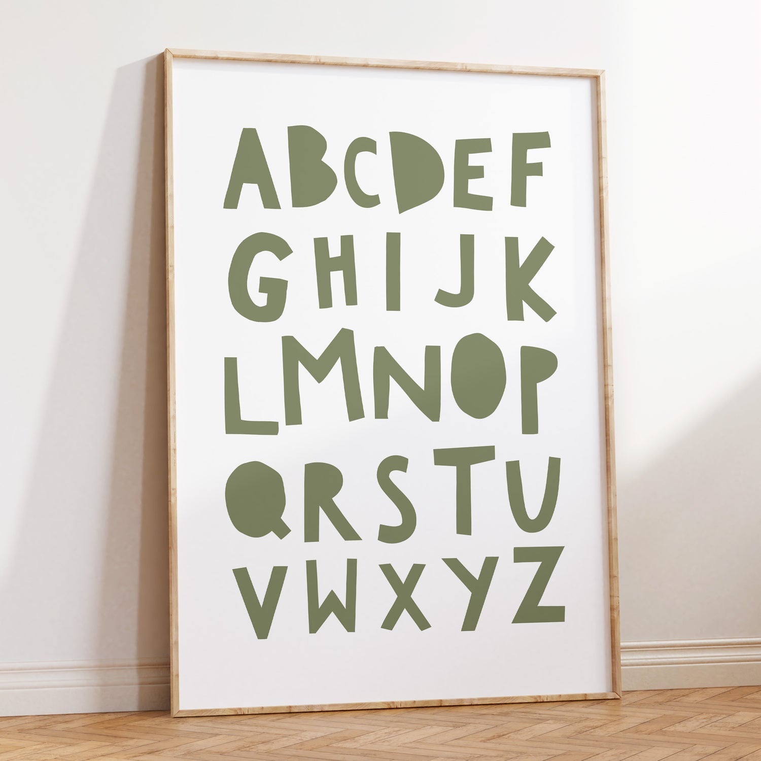 Green Alphabet Print
