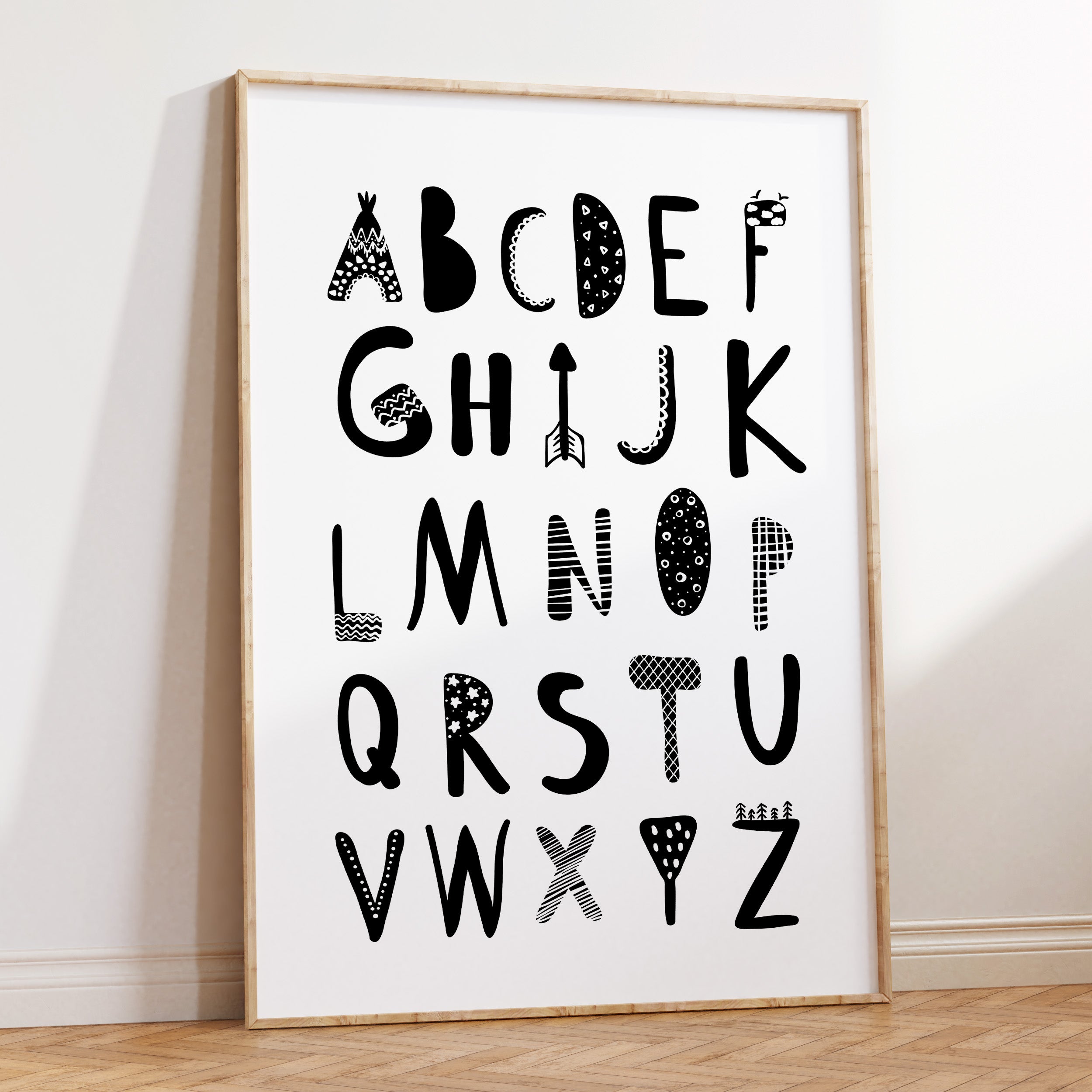 Tribal Alphabet Print
