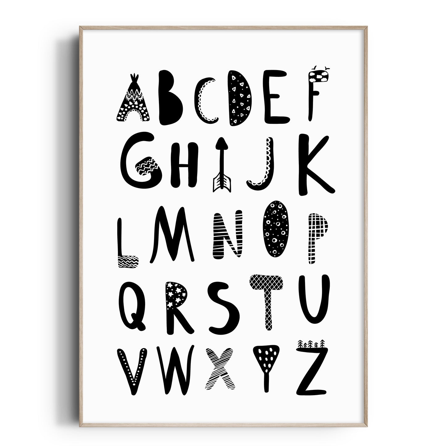 Tribal Alphabet Print