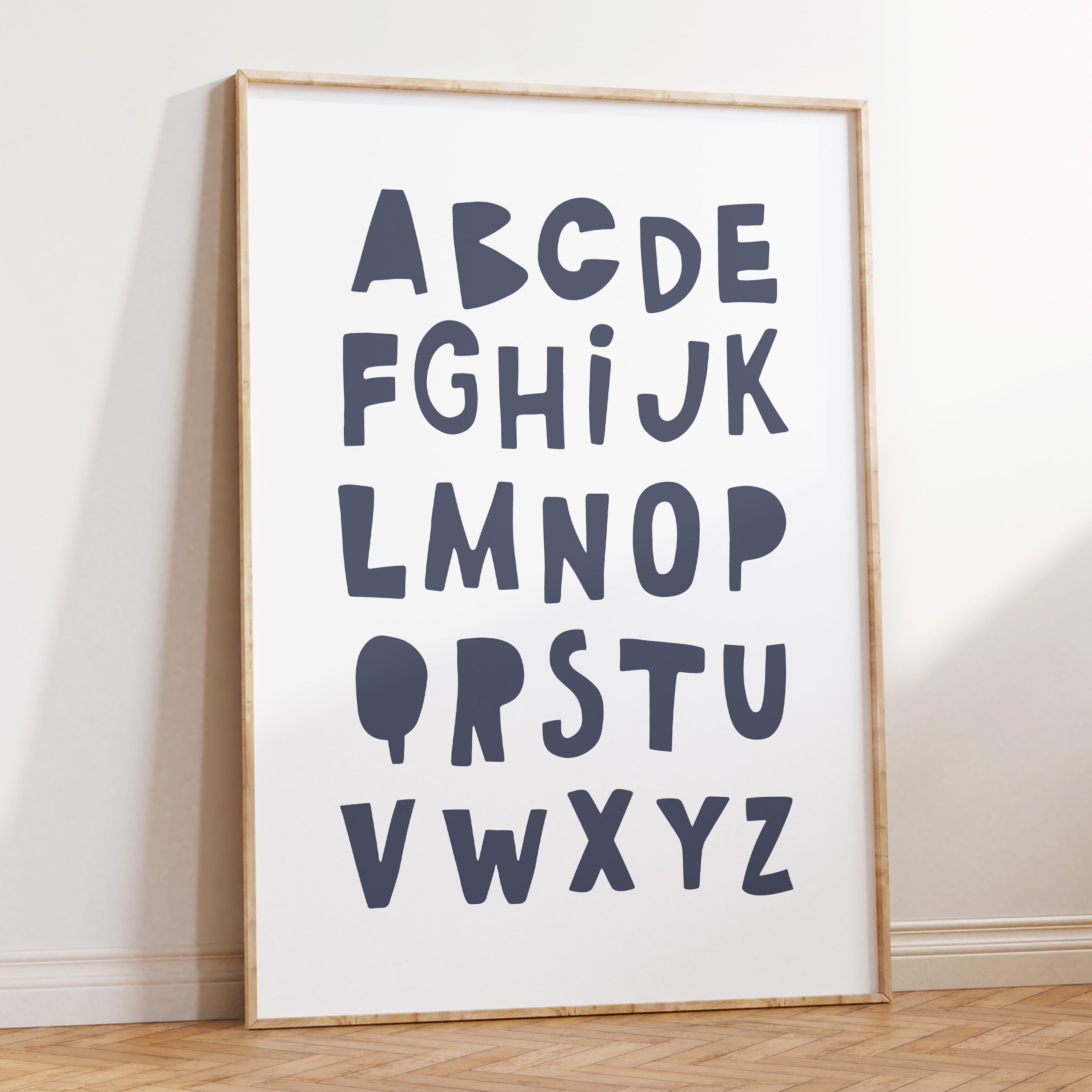 Blue Alphabet Print