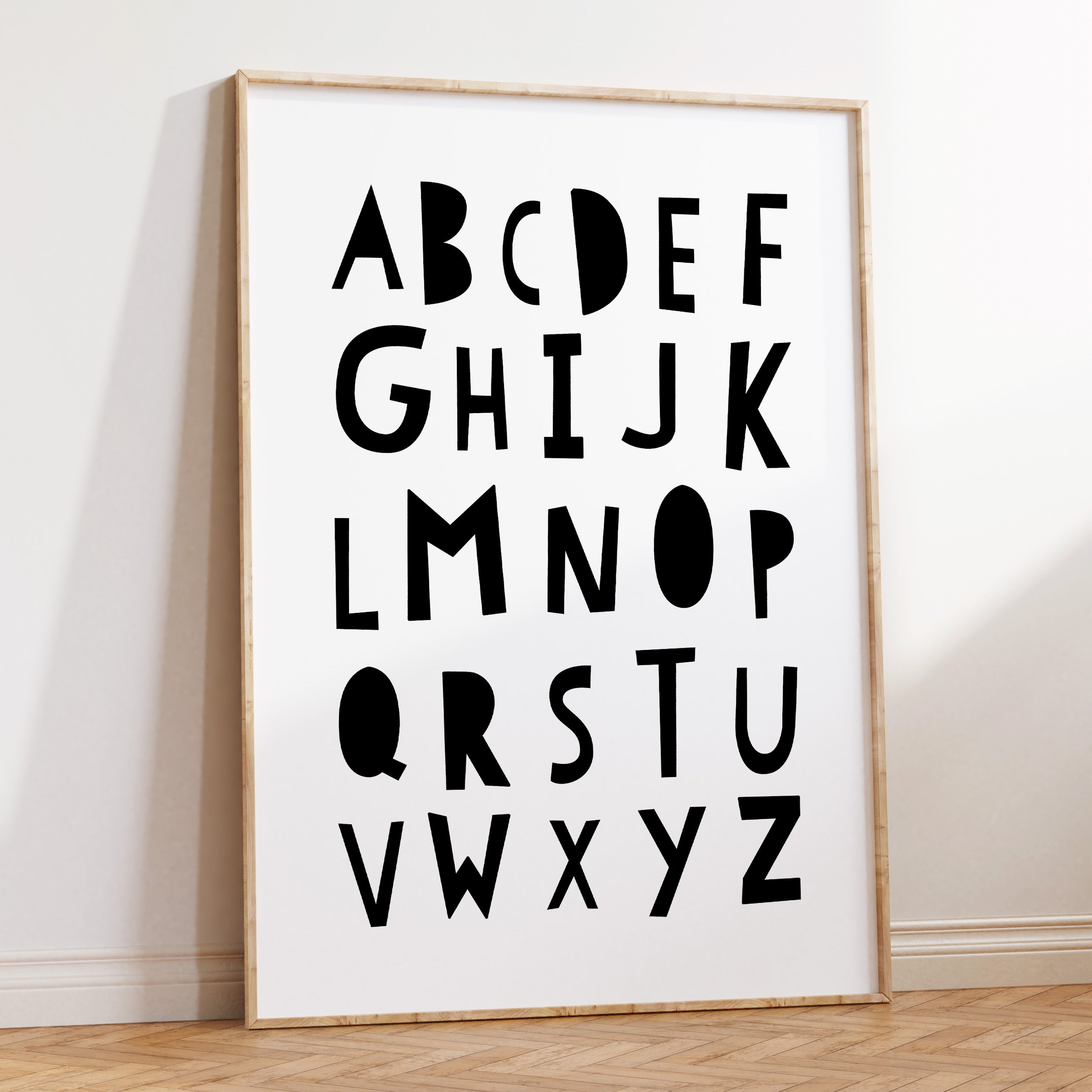 Monochrome Alphabet Print