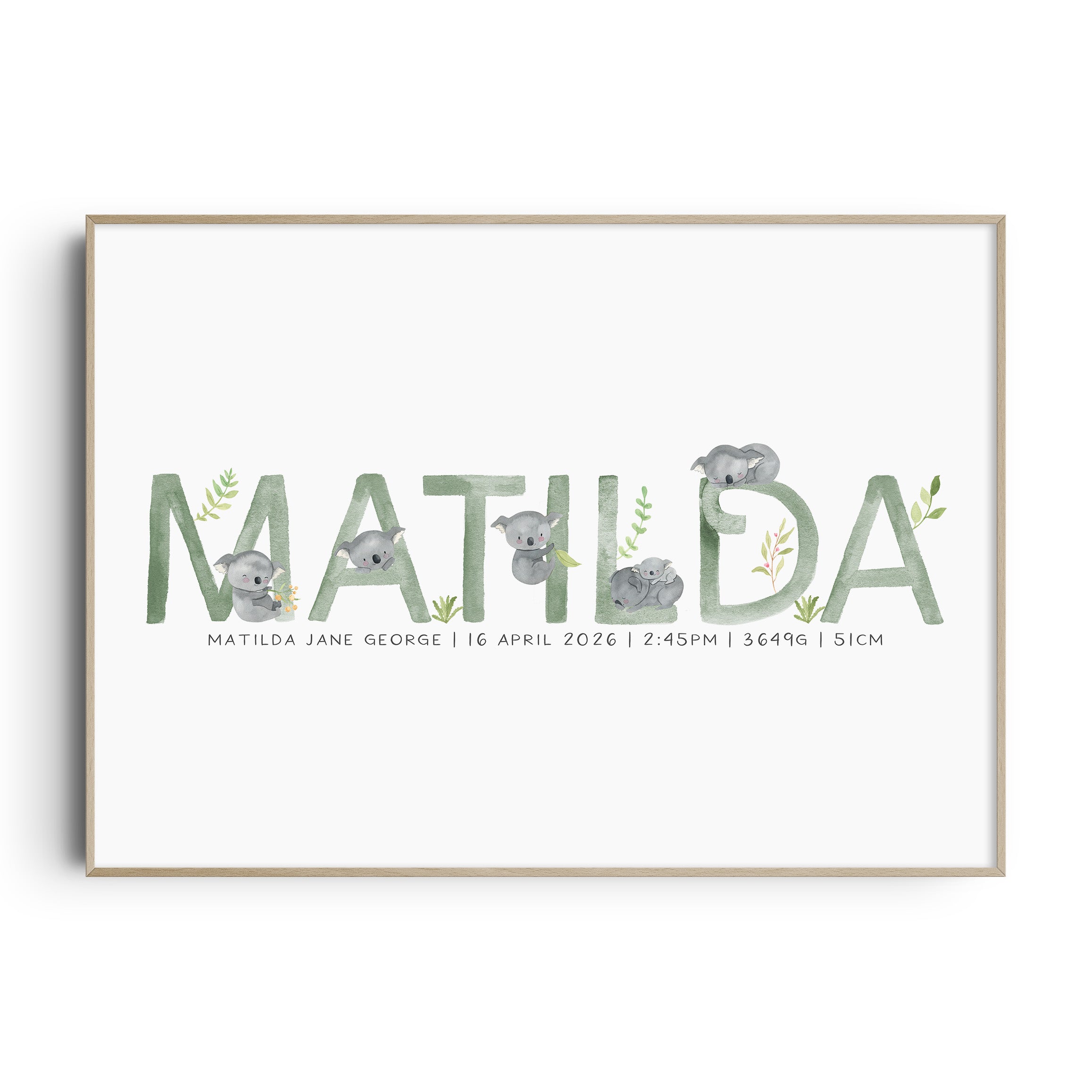 Koala Name Print