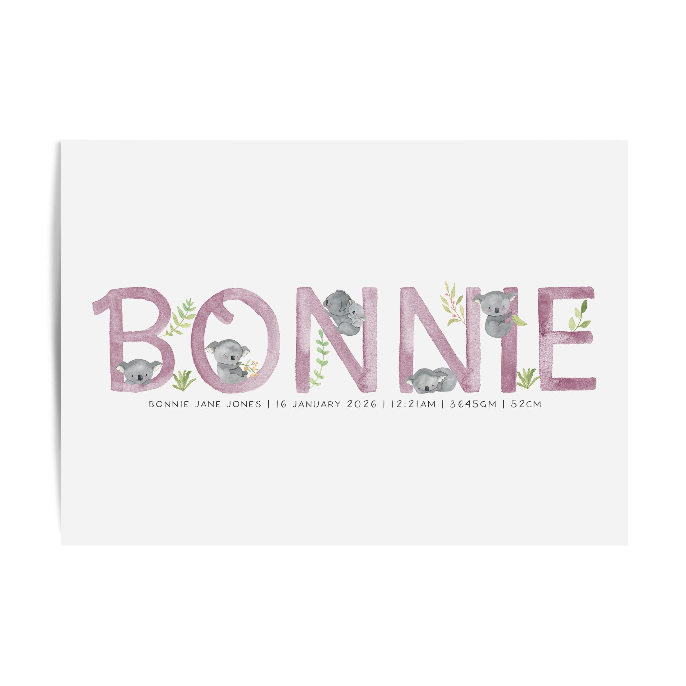 Koala Name Print