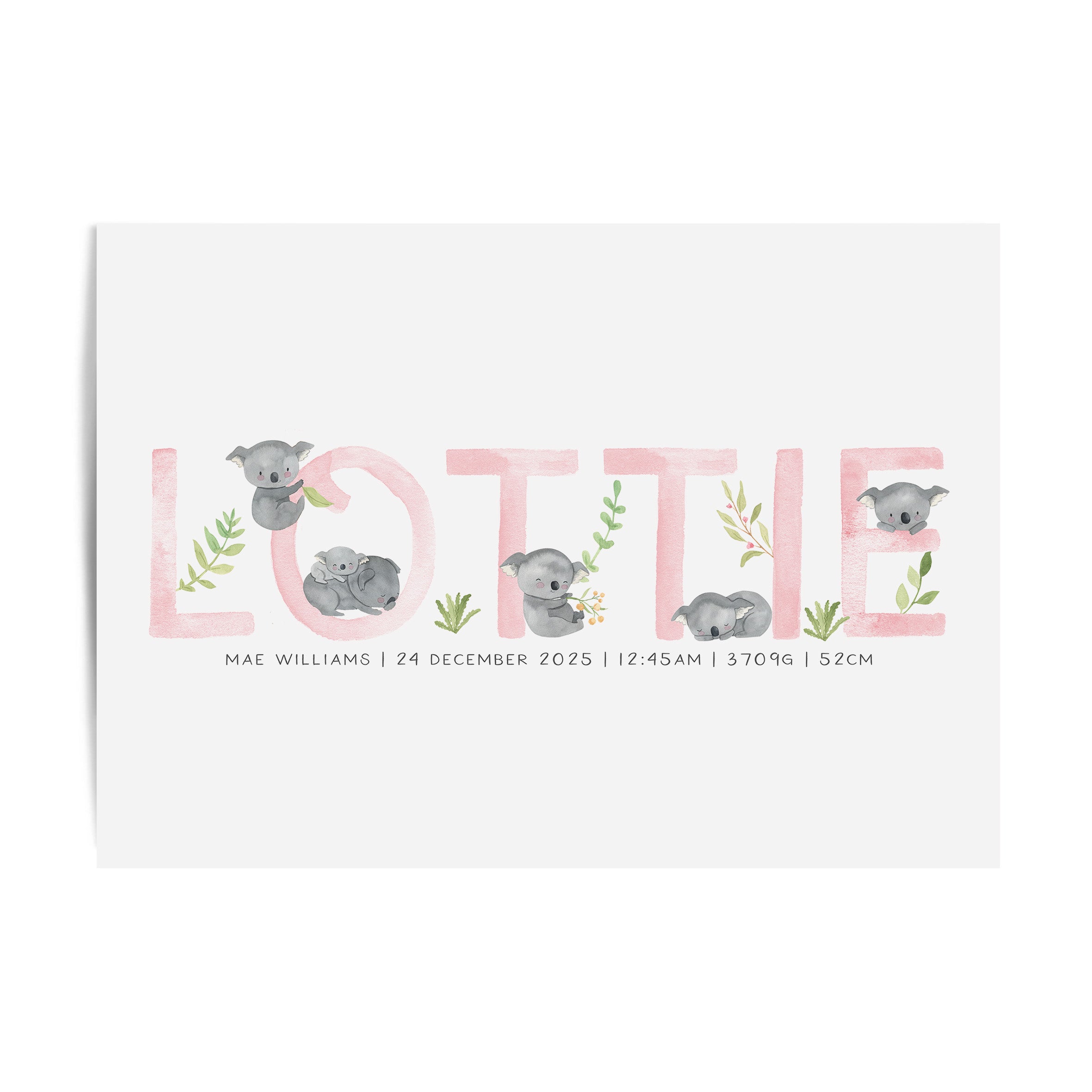 Koala Name Print