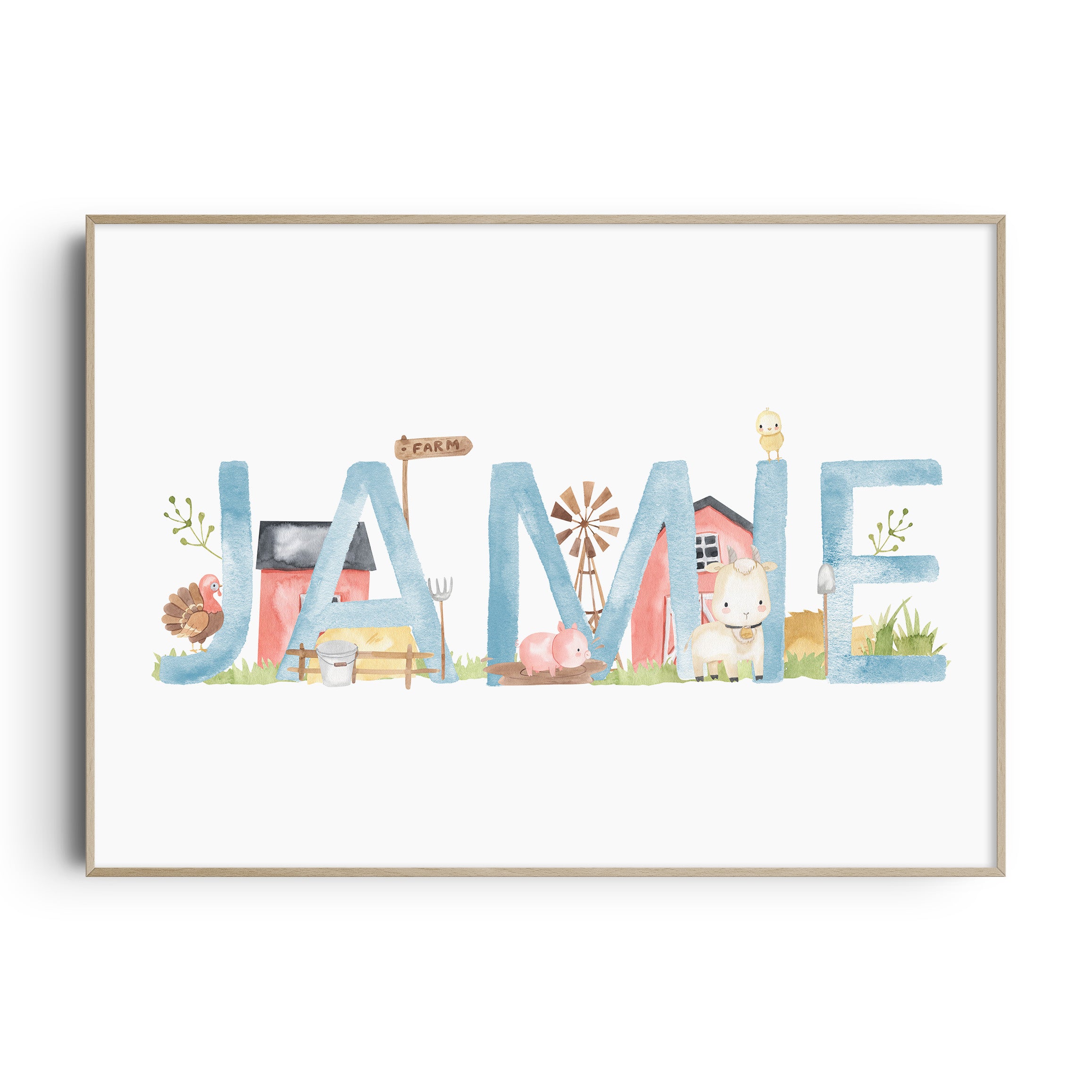 Farm Animal Name Print