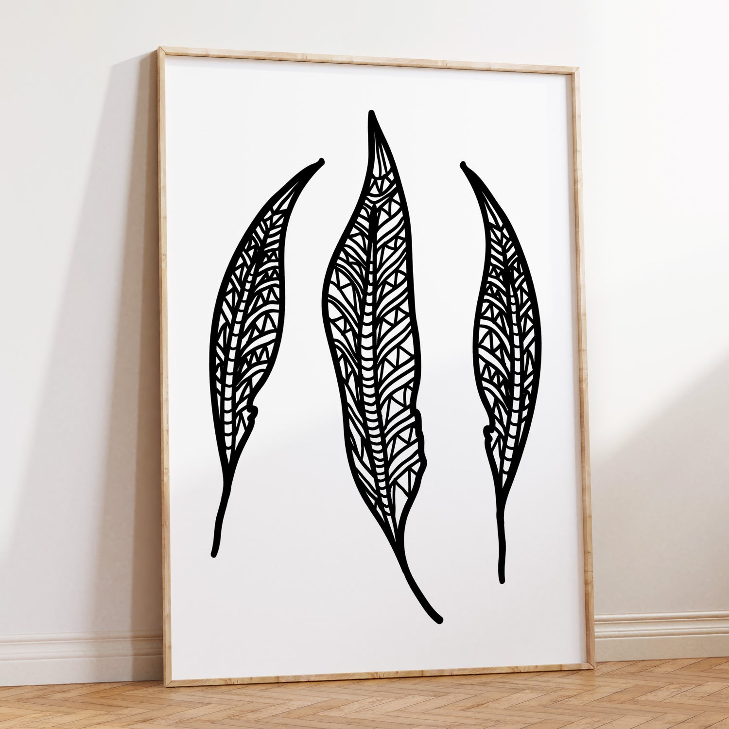Tribal Boho Feathers Print