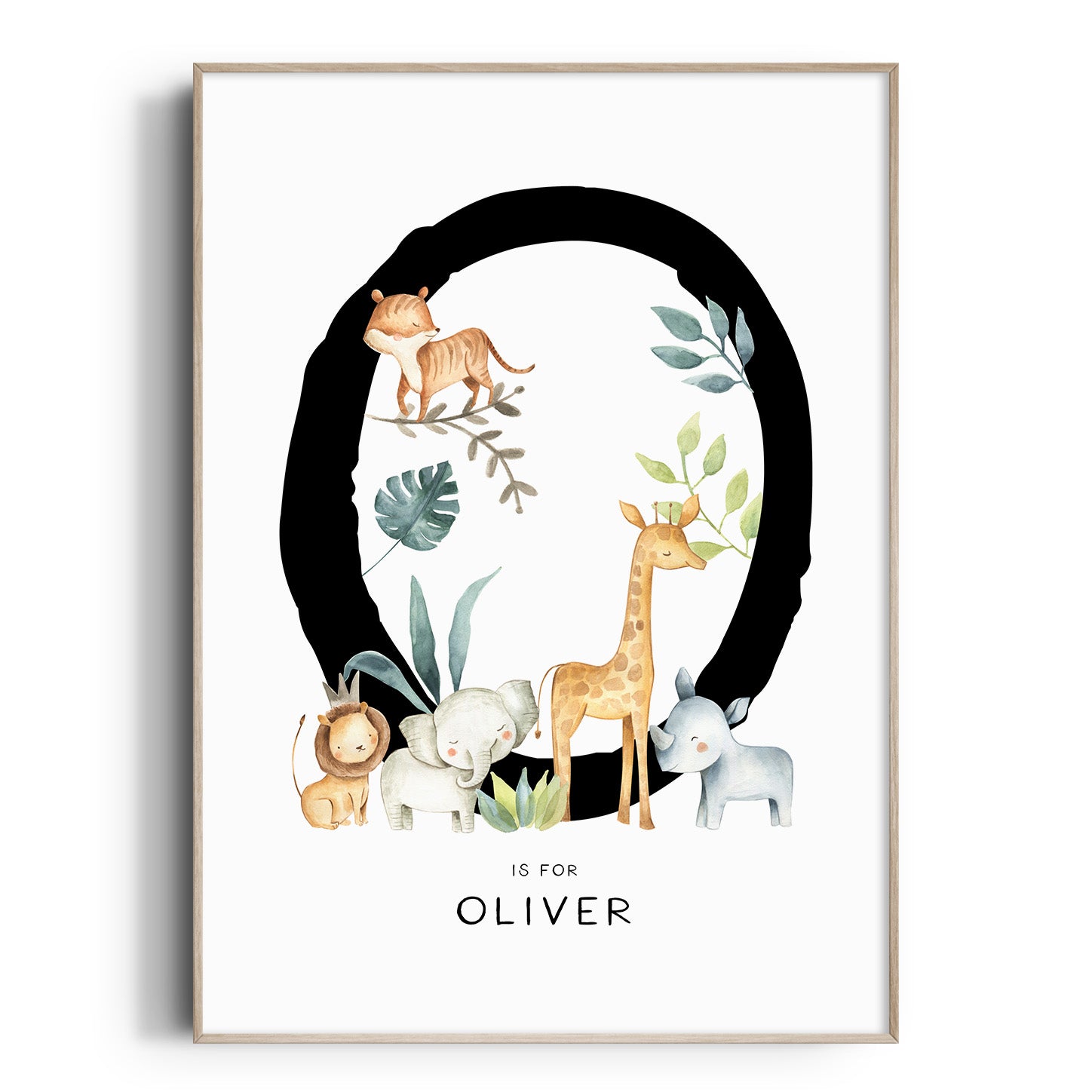 Safari Animal Letter & Name Print