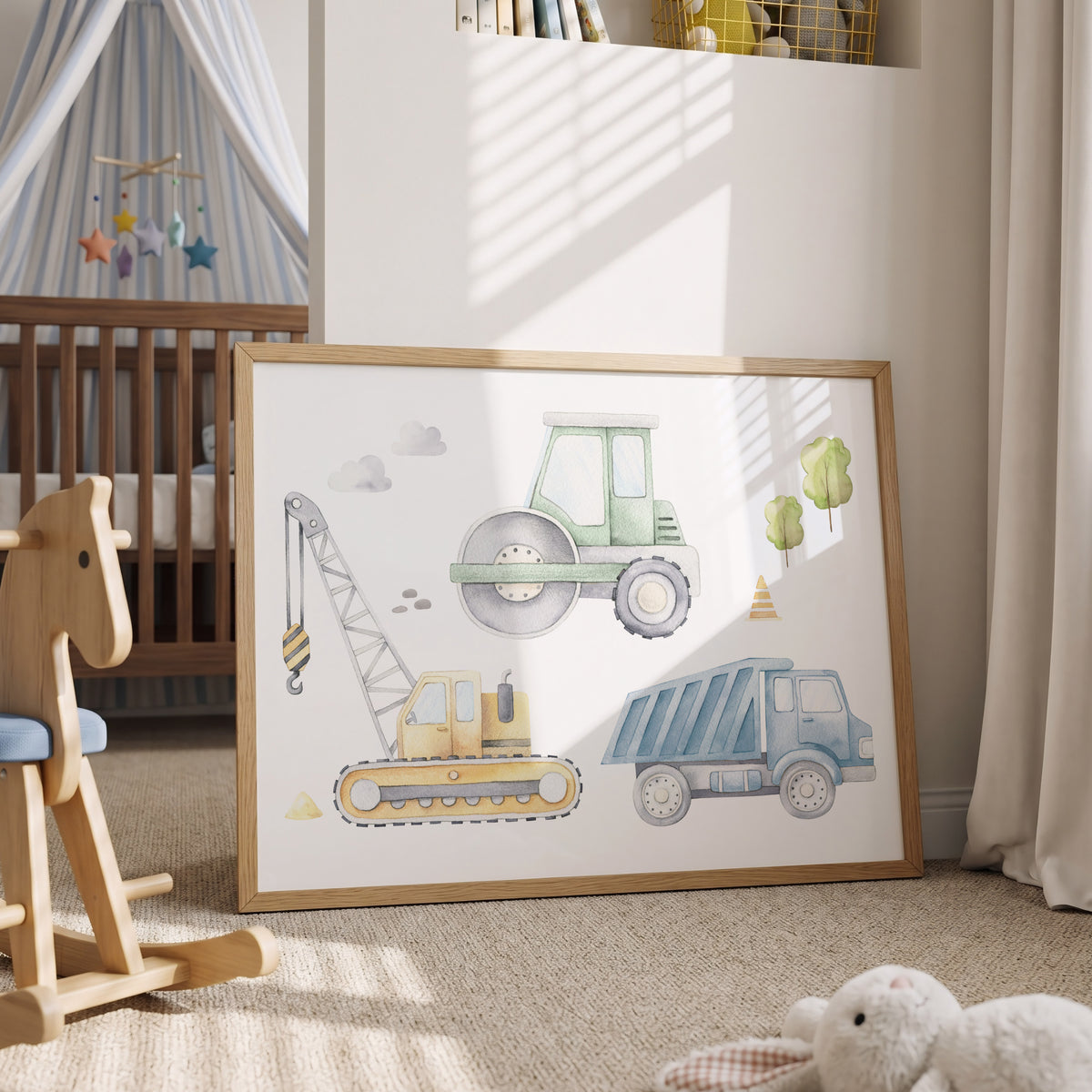 Construction Vehicles Print
