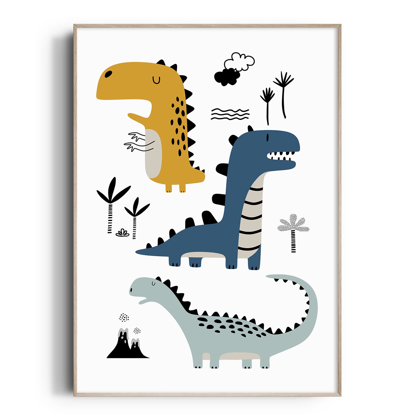 Dinosaur Nursery Wall Art Prints for Kids