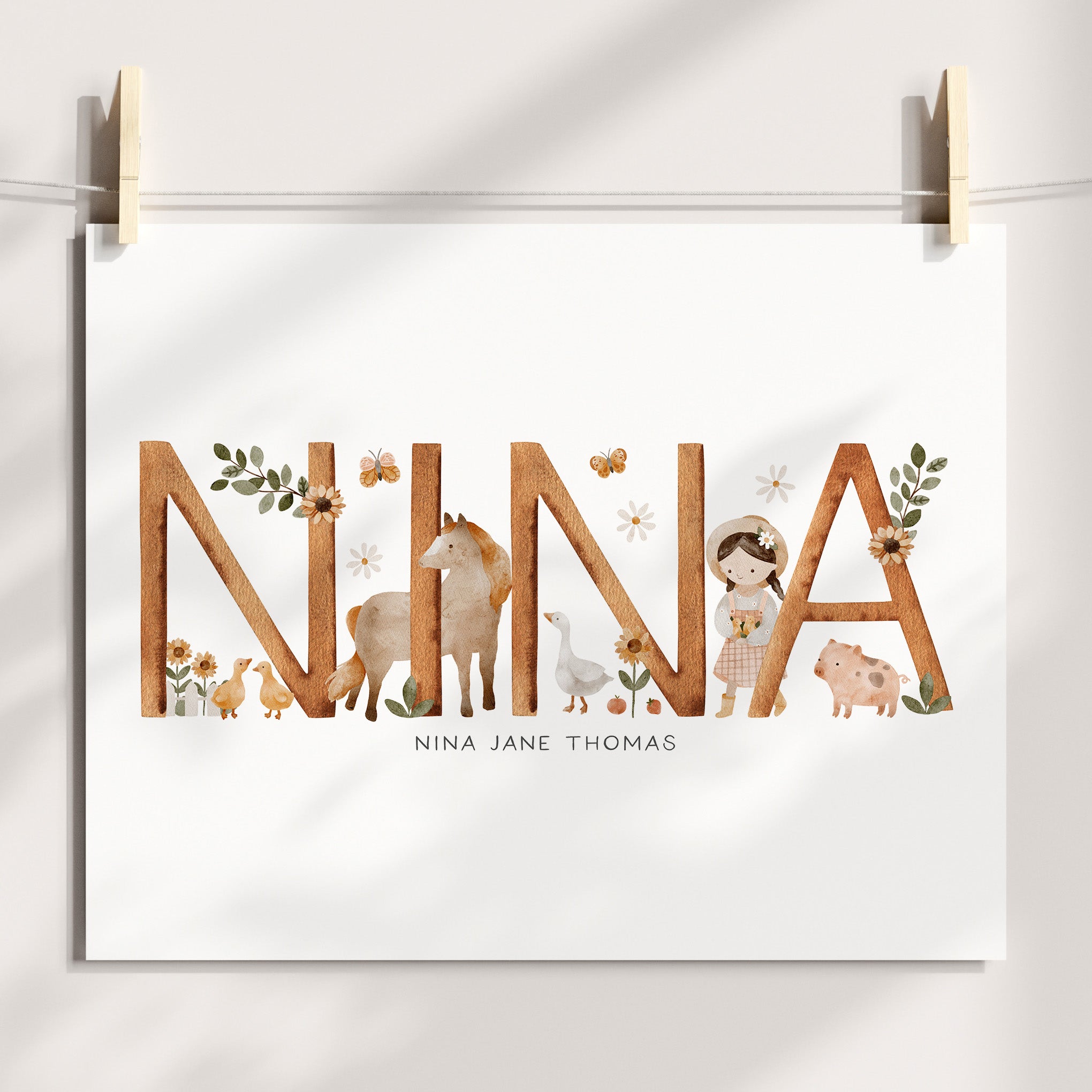 Farm Animal Name Print