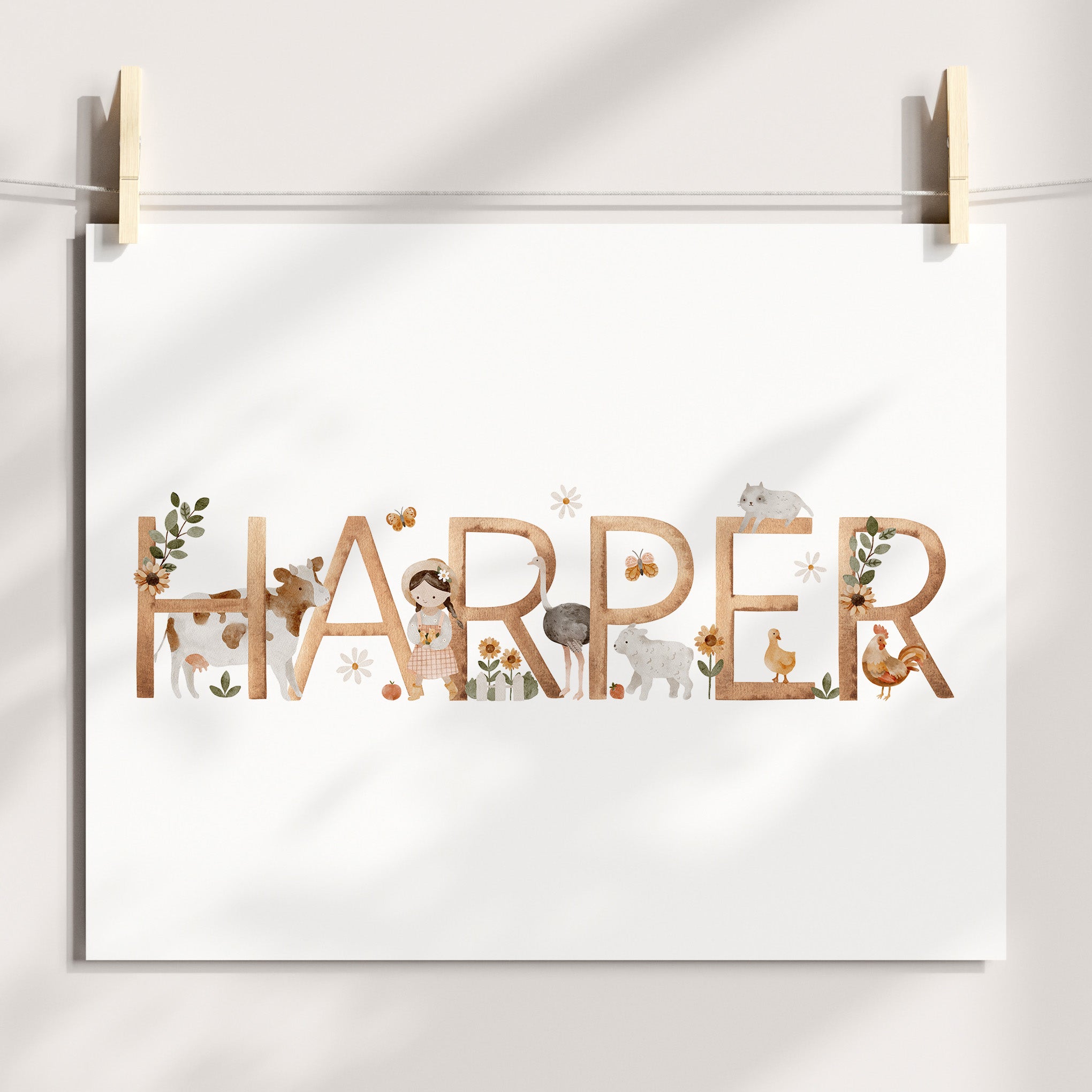 Farm Animal Name Print