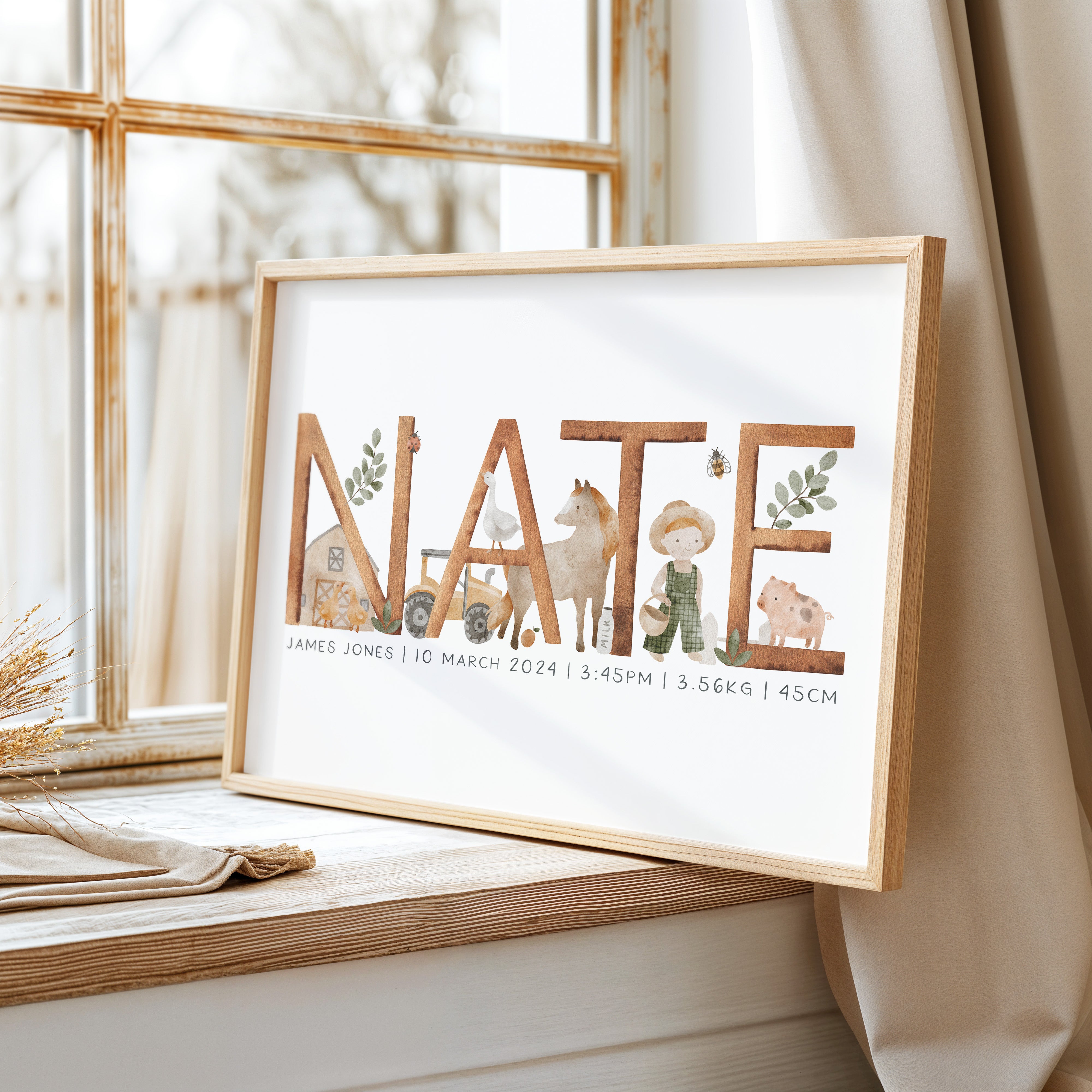 Farm Animal Name Print