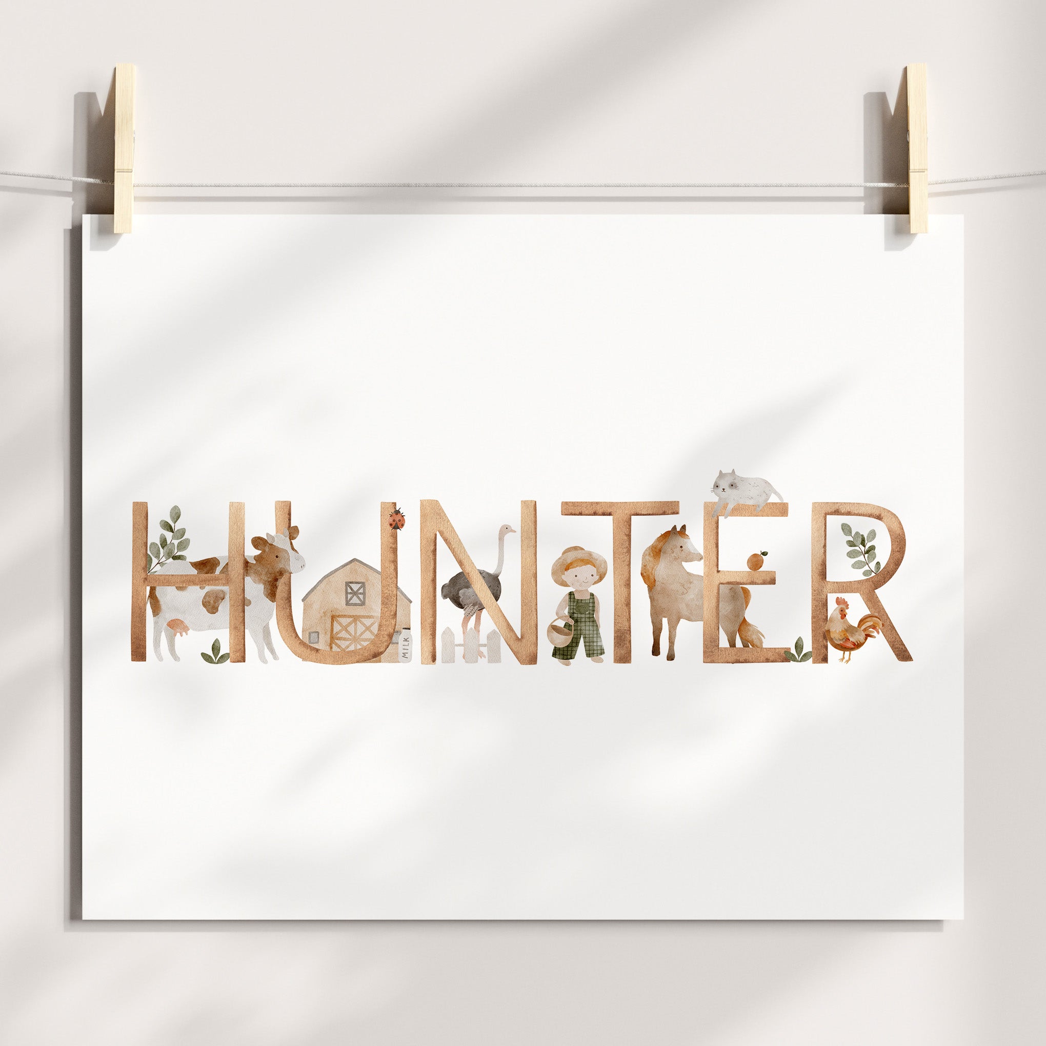 Farm Animal Name Print