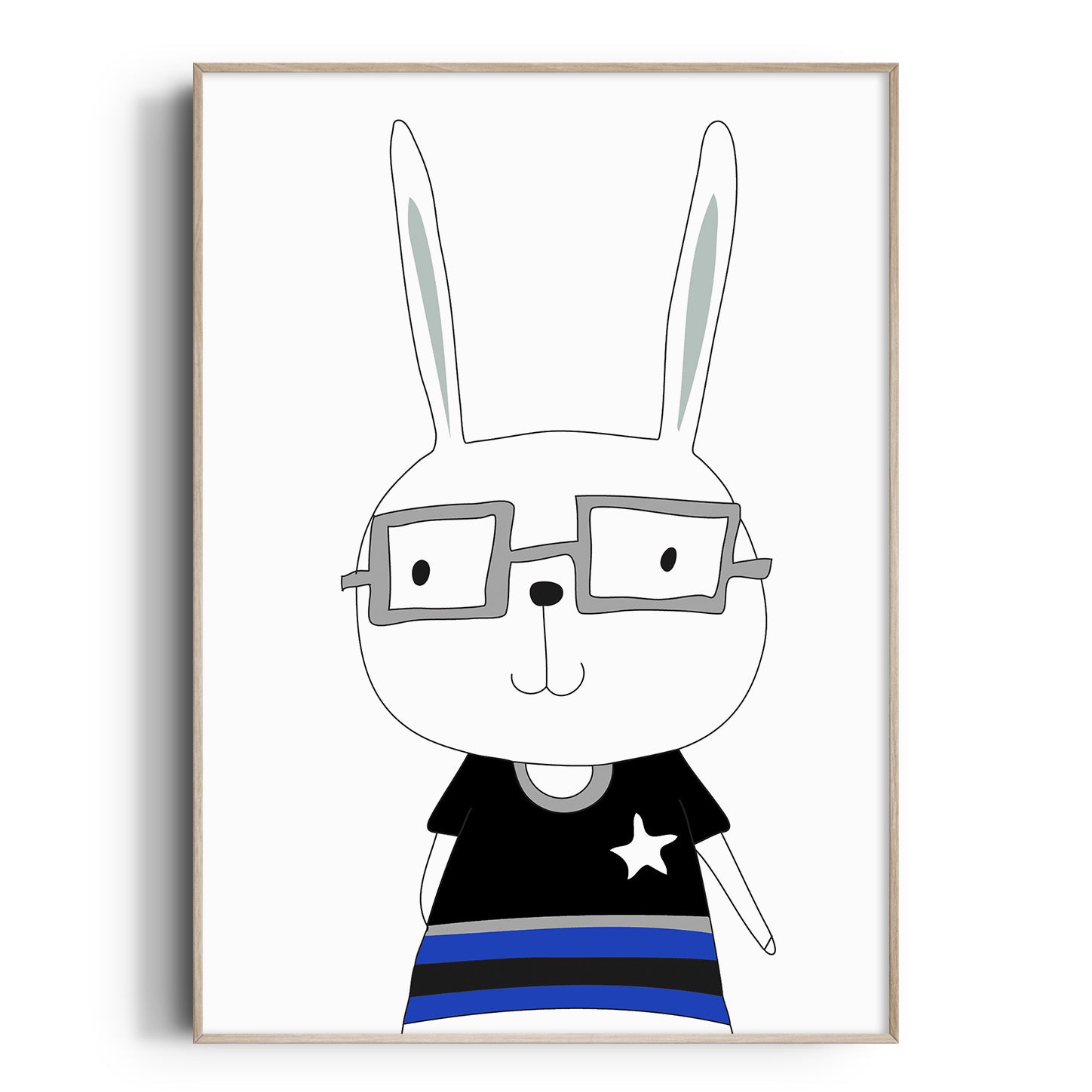 Hipster Bunny Print