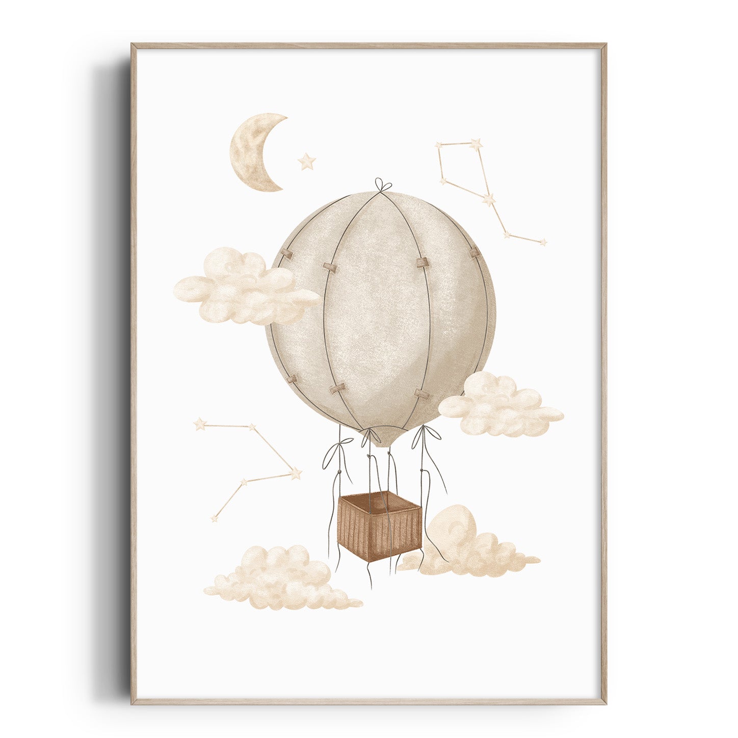 Boho Hot Air Balloon Print