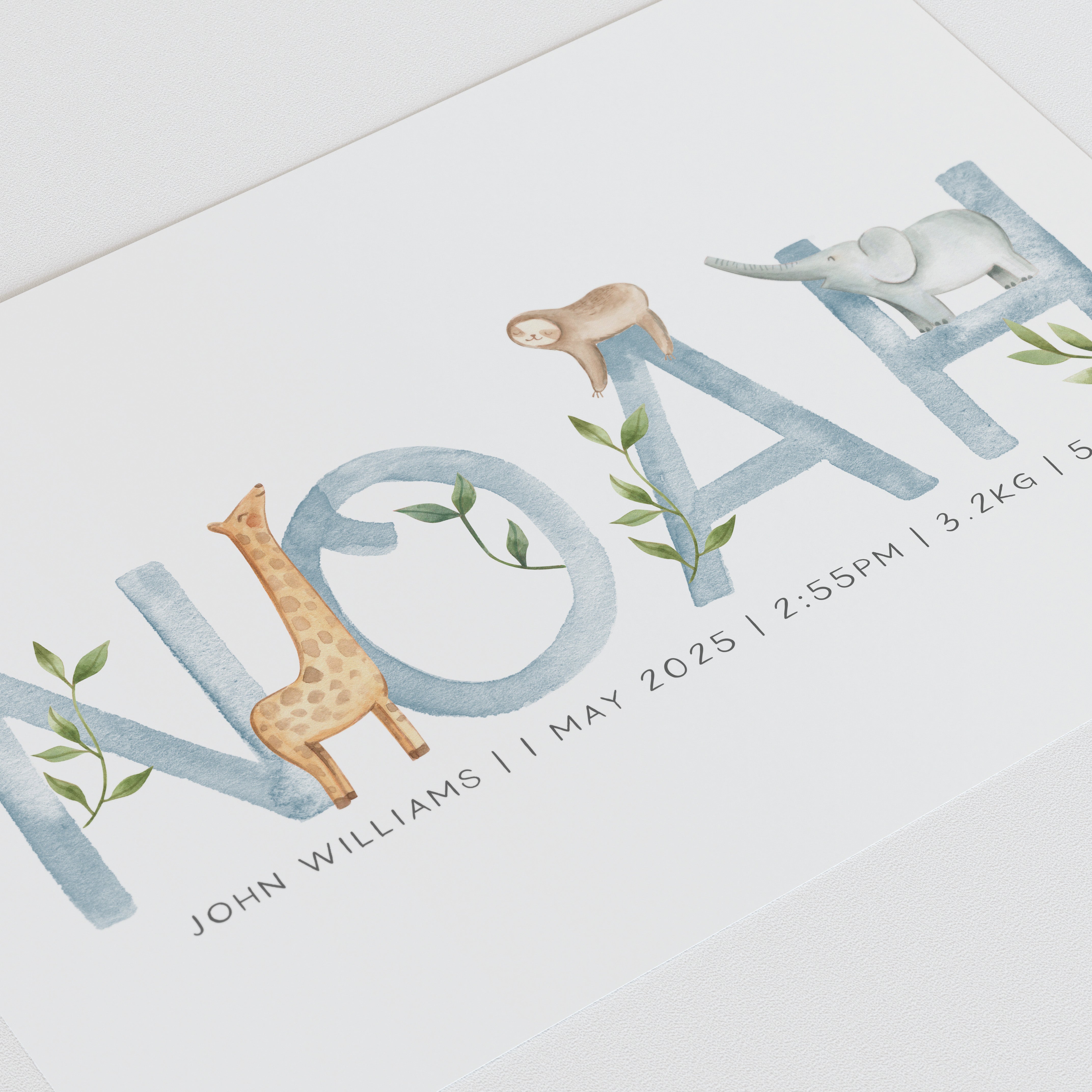 Safari & Jungle Animal Name Print
