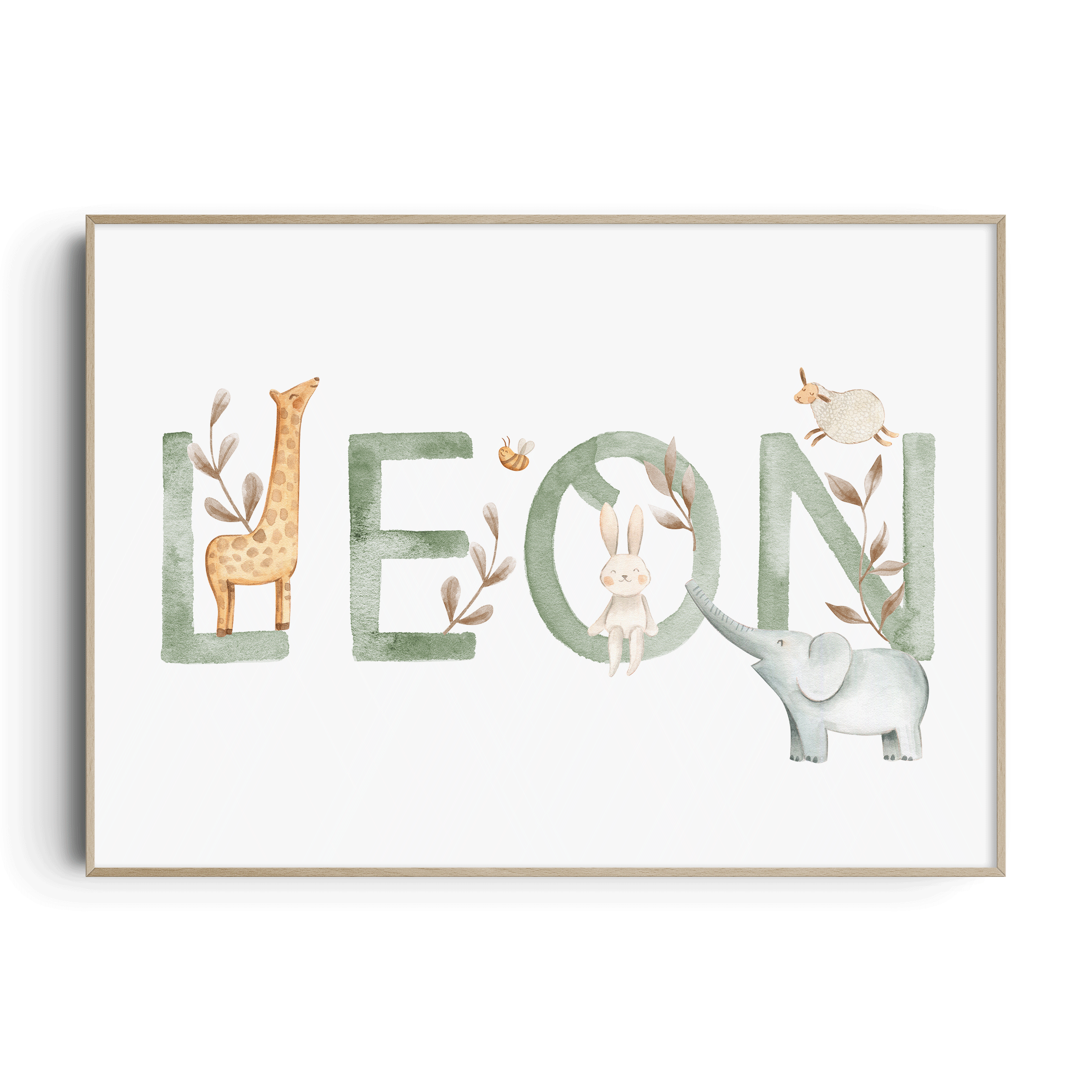 Safari & Jungle Animal Name Print