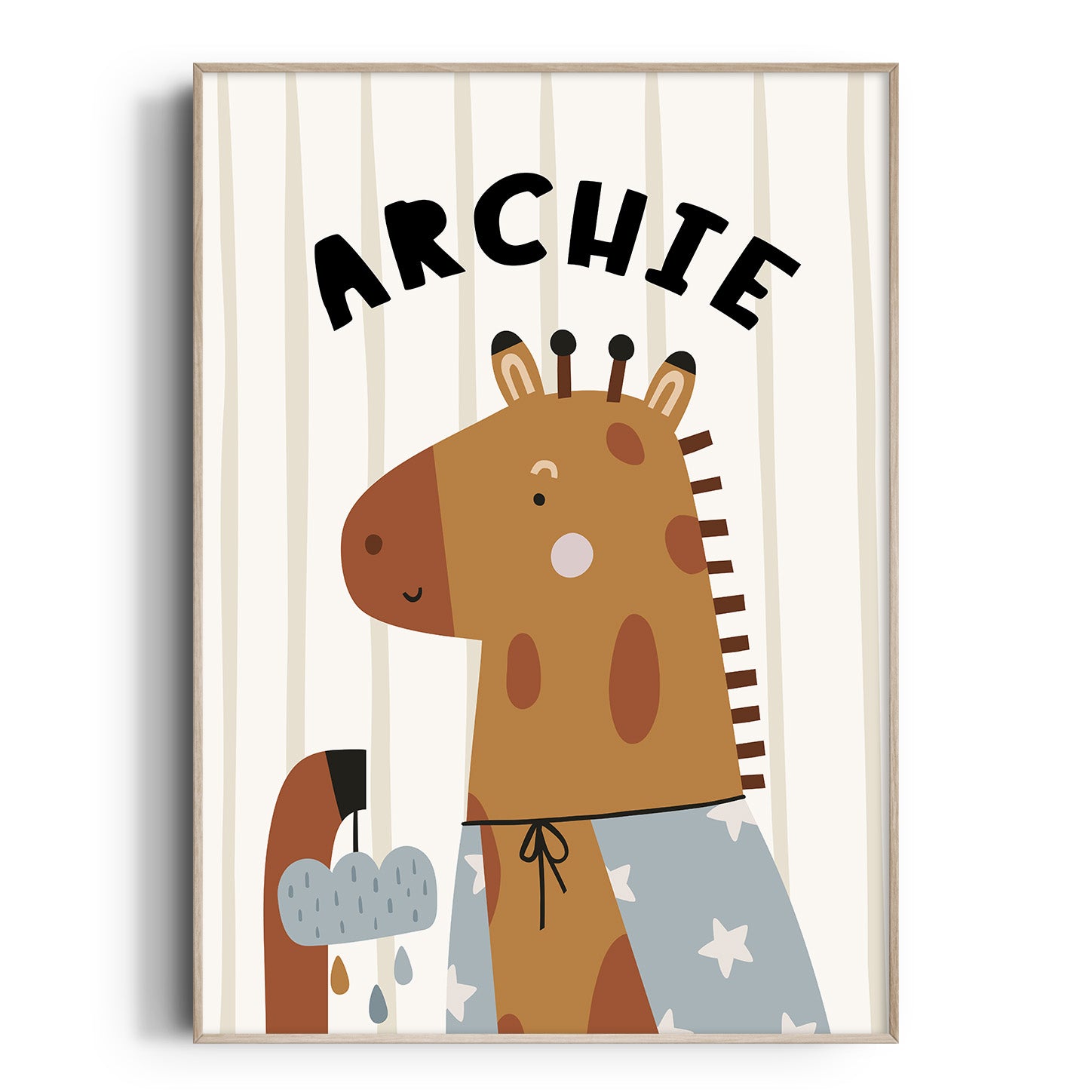 Magic Safari Animal Name Print - Giraffe