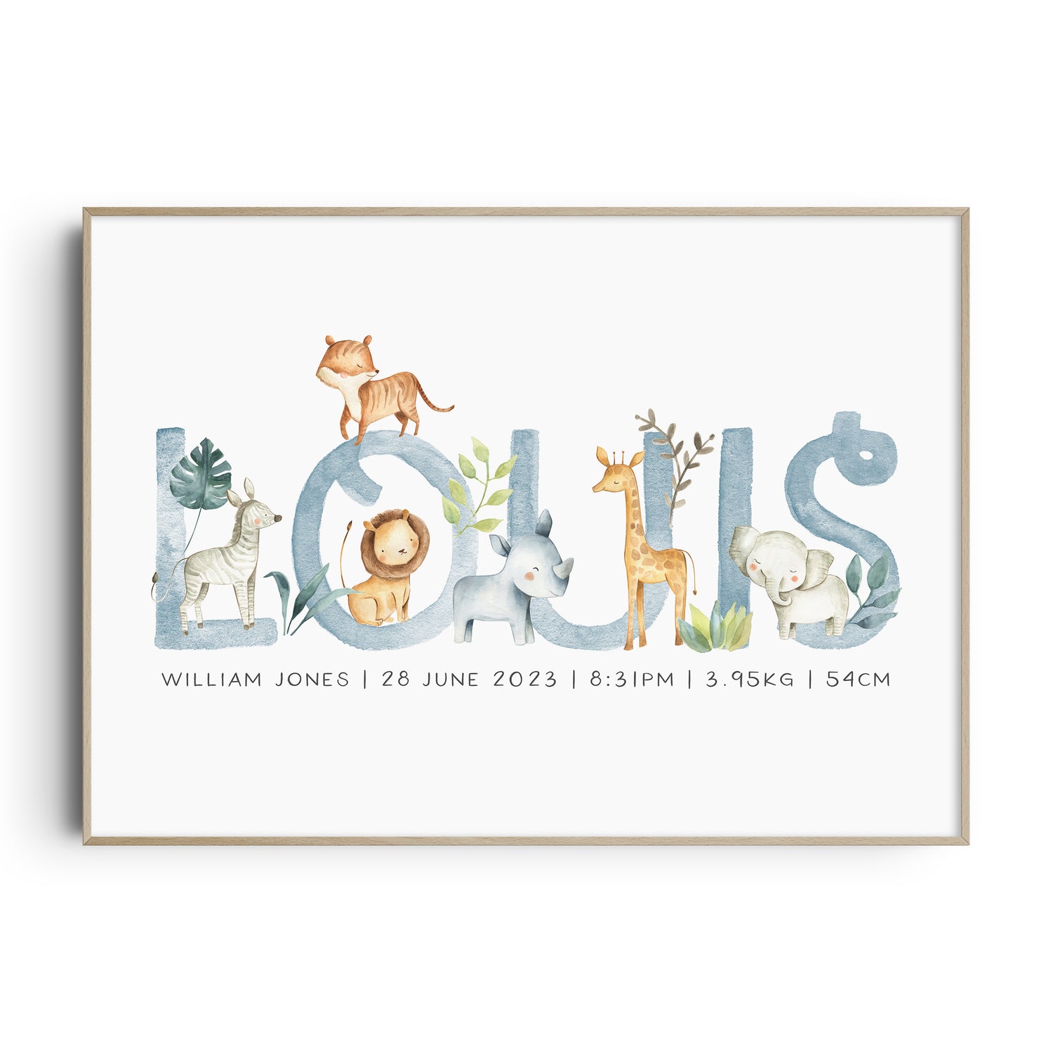 Safari Animal Name Print