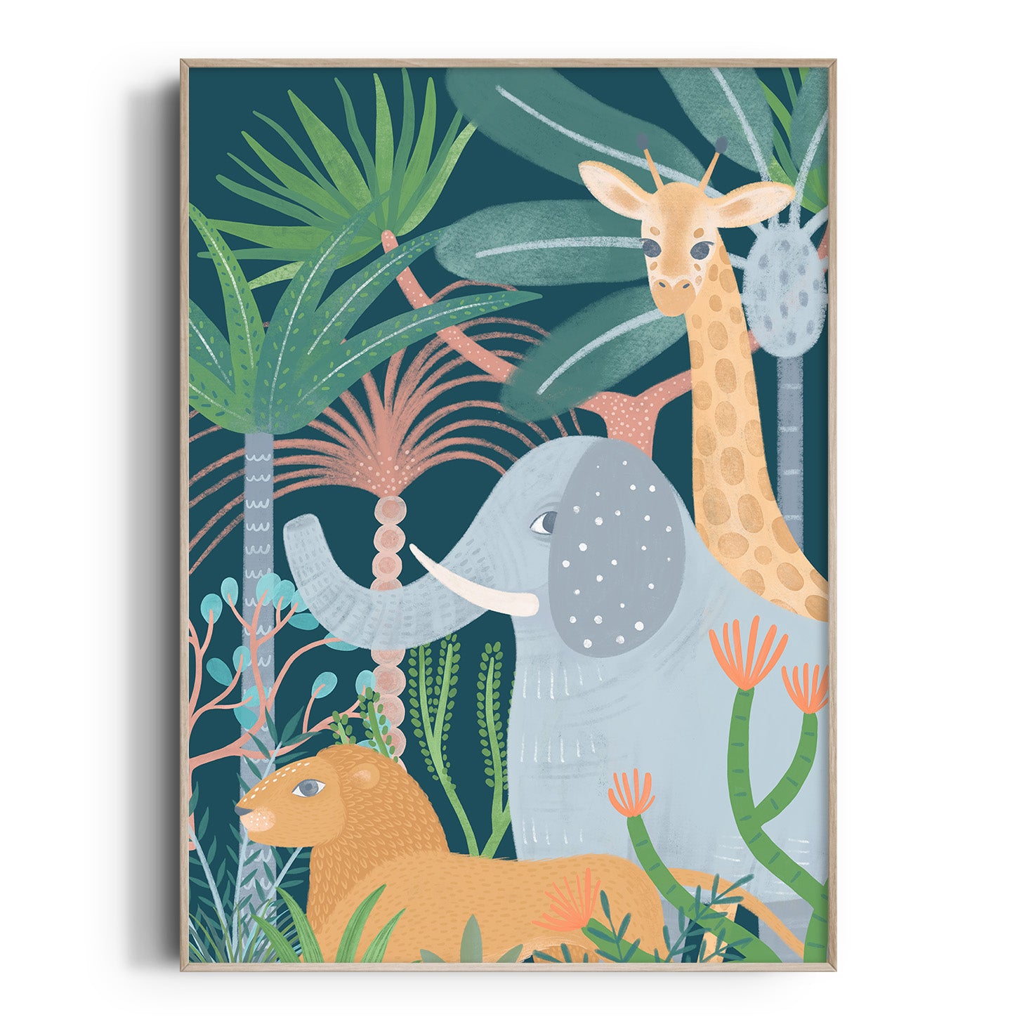 Jungle & Safari Animal Collage