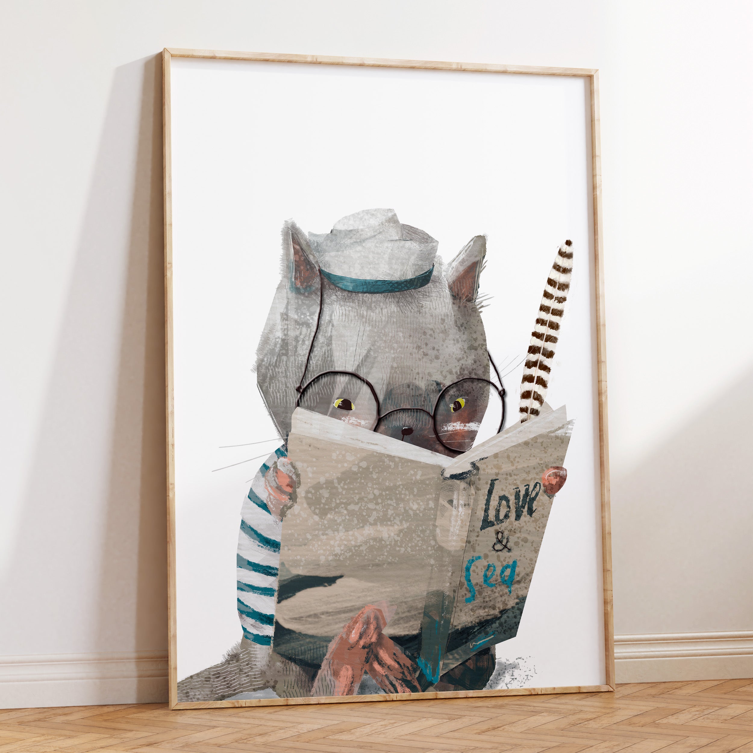 Wombat Sailor Print