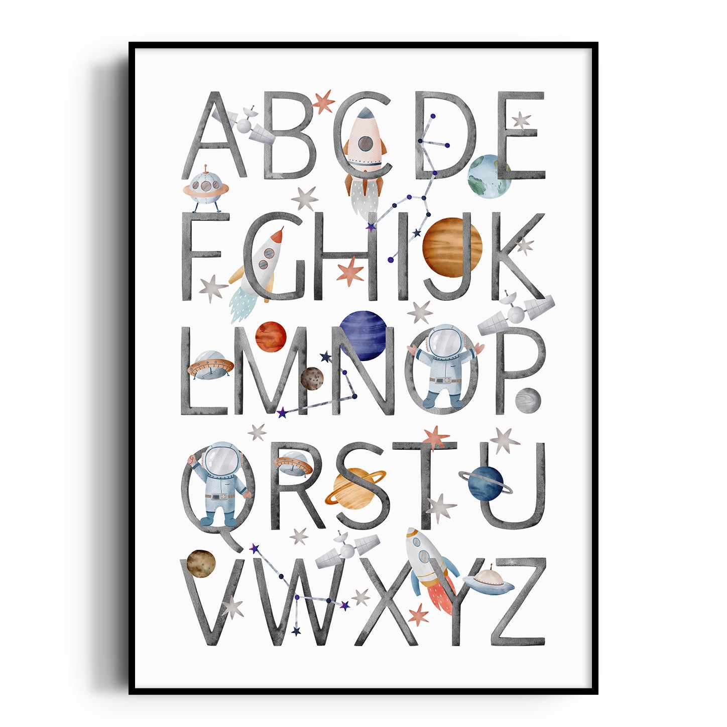 Space Alphabet Print