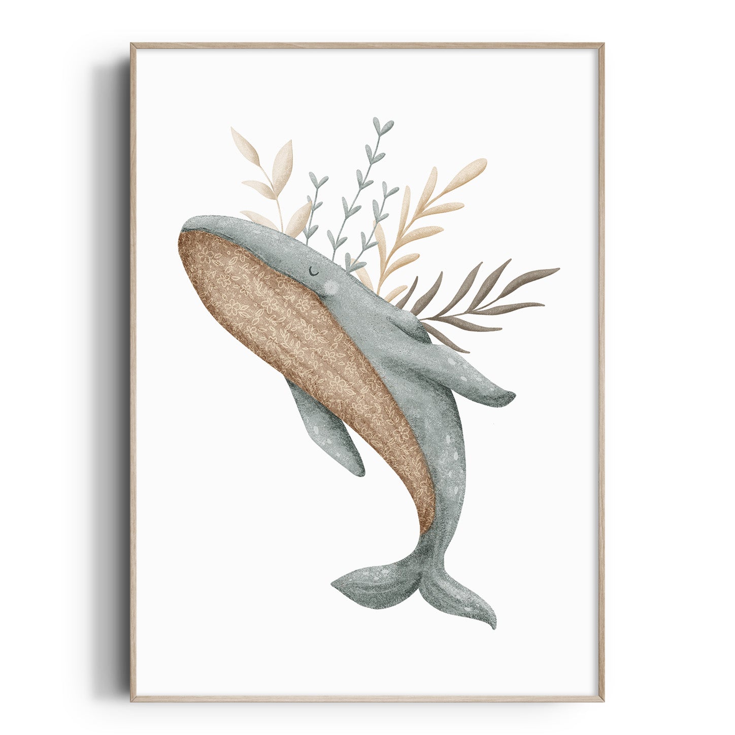 Boho Whale Print