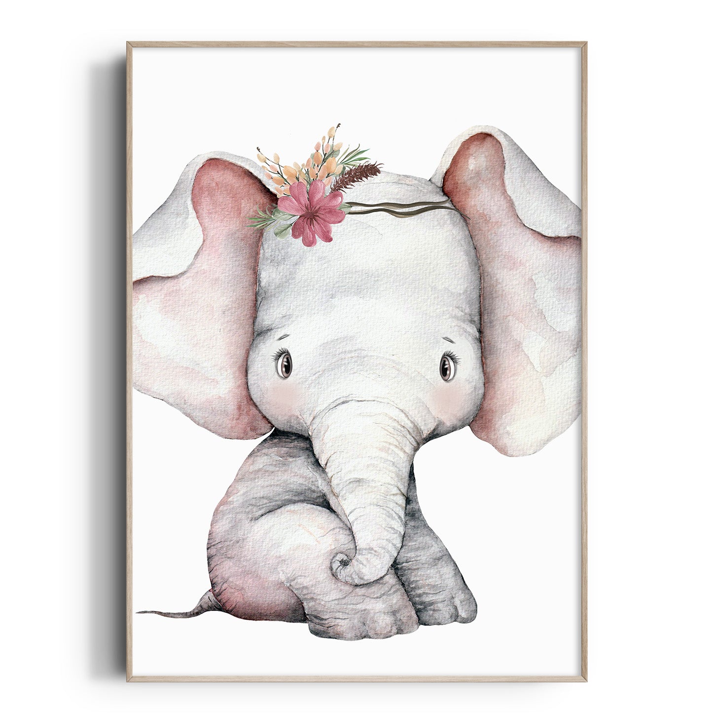 Floral Elephant Print