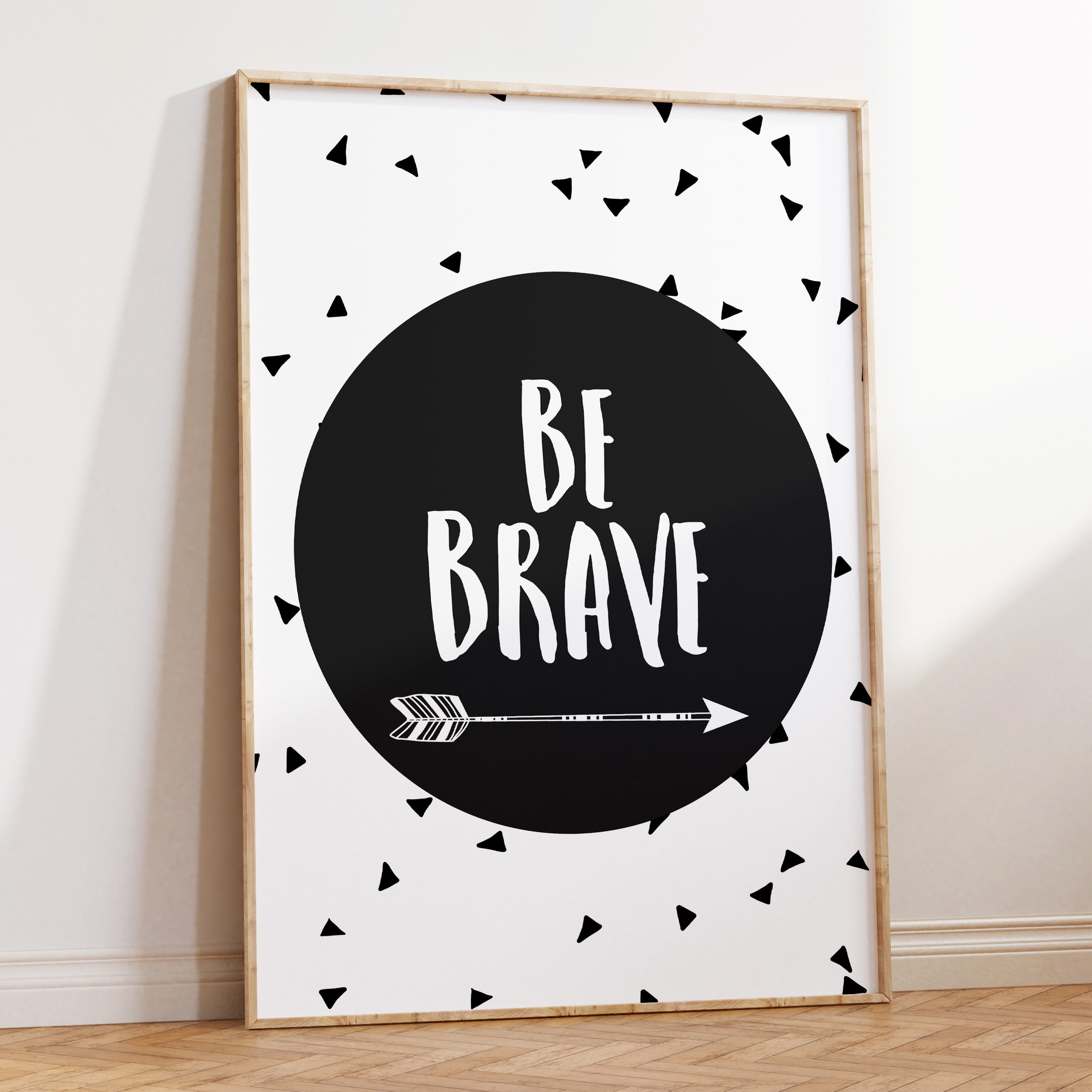 Be Brave Circle Print