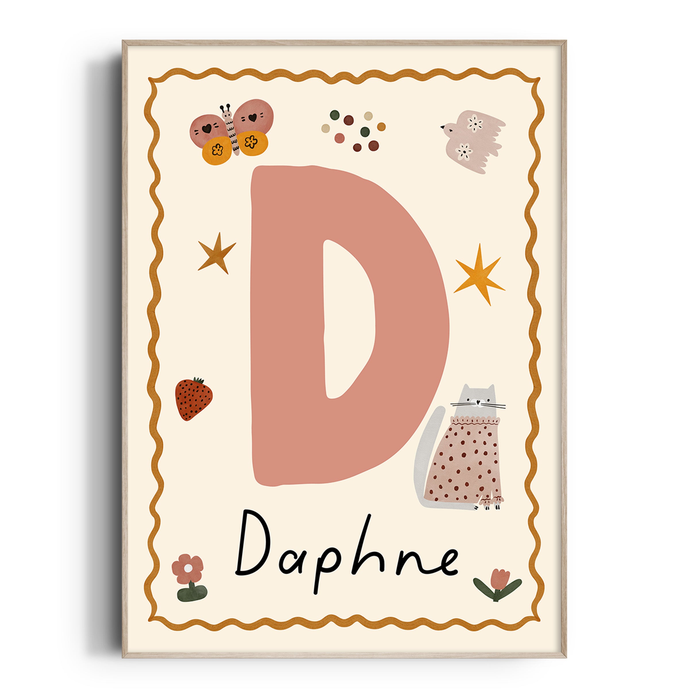 Whimsy Cate Letter & Name Print