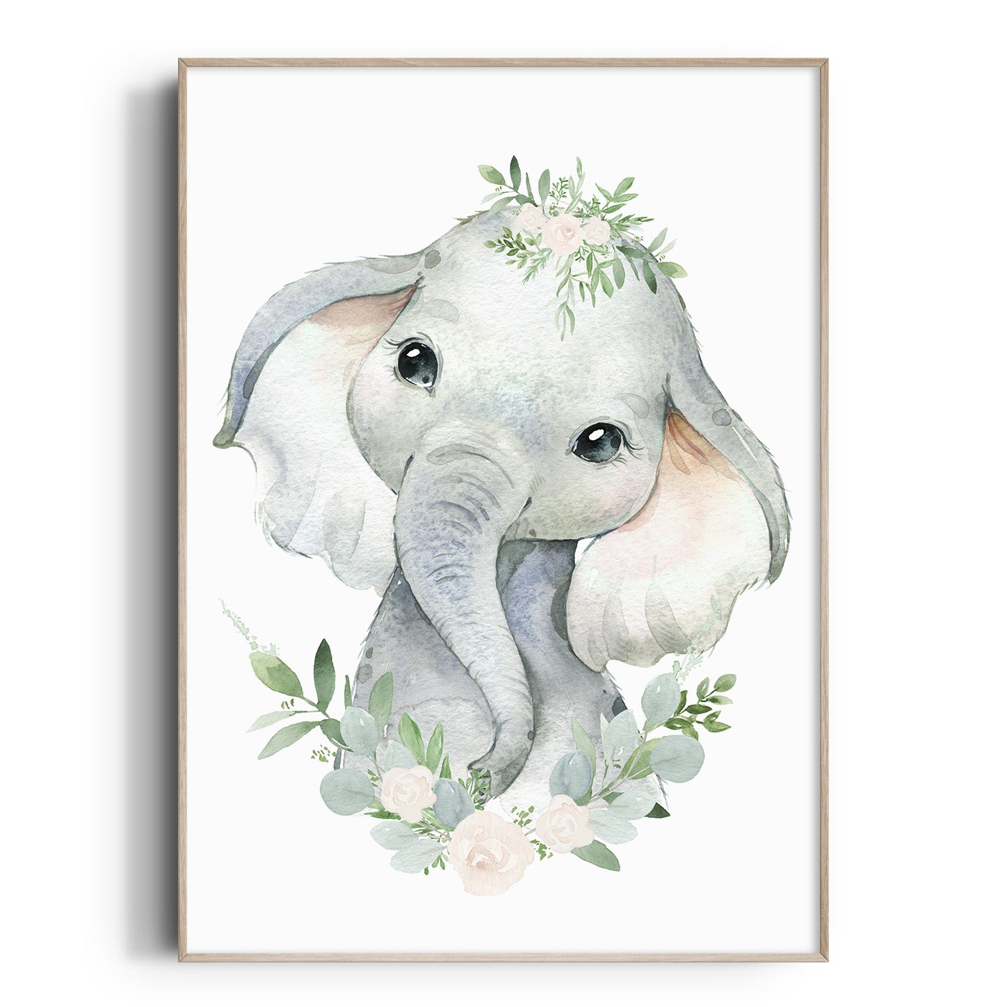 Floral Elephant Print