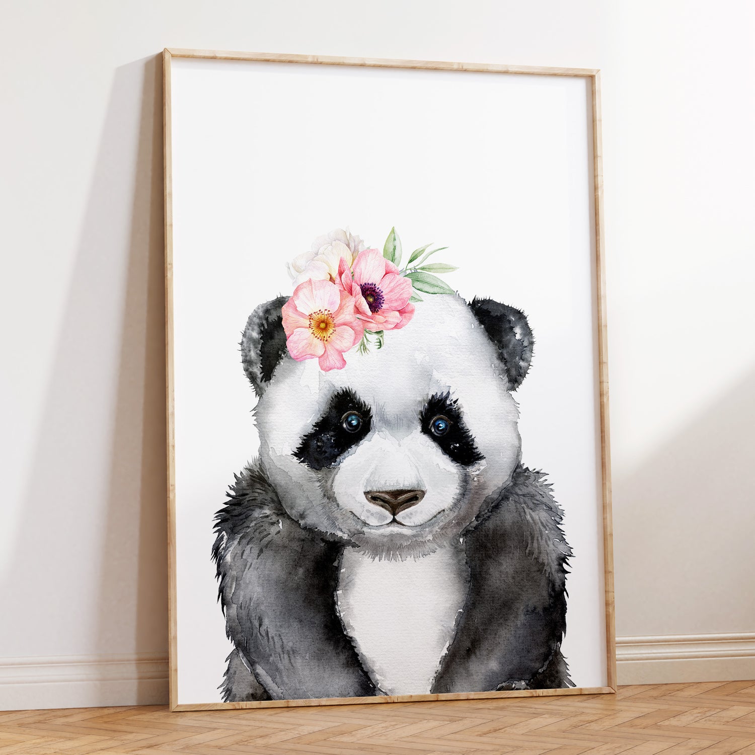 Floral Panda Print