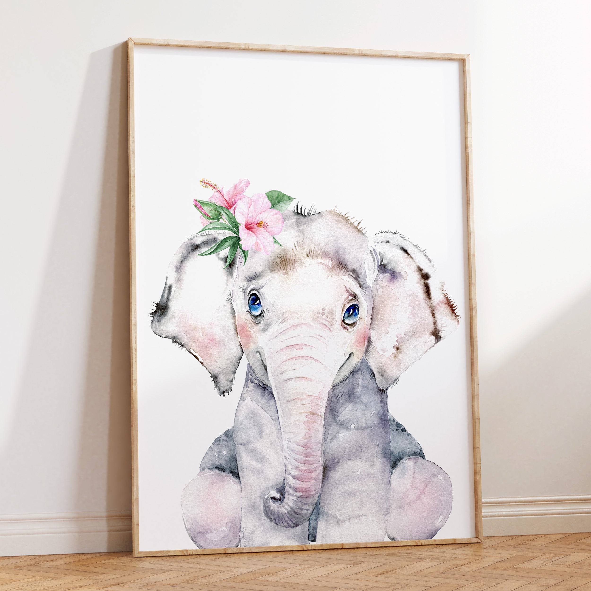 Floral Elephant Print