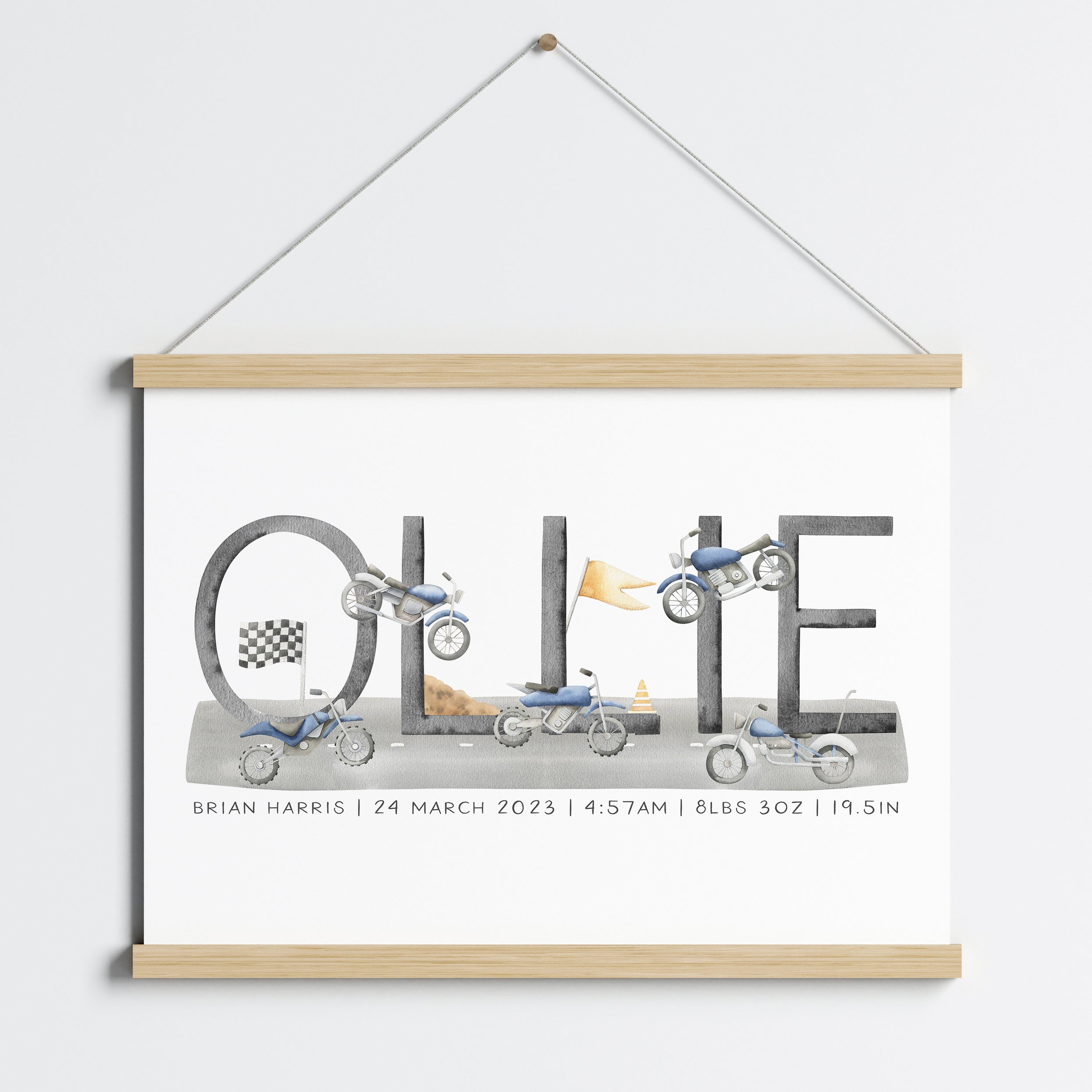 Motorcycle Name Print